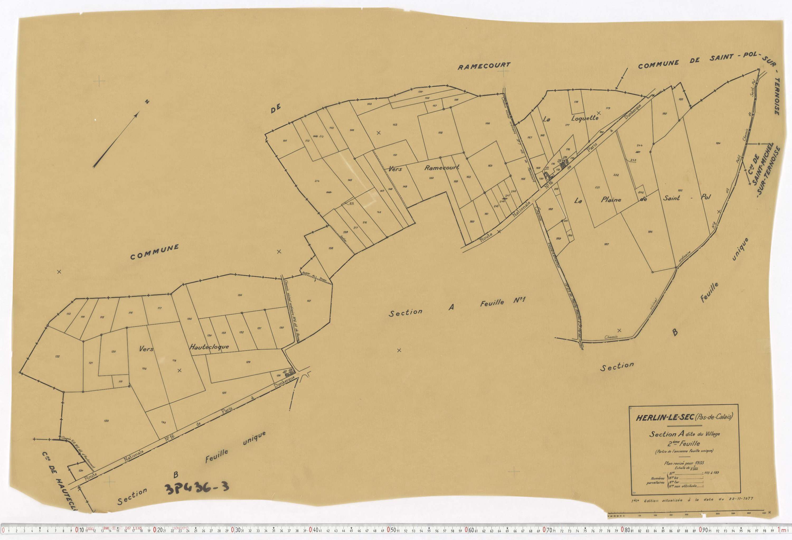 Herlin-le-Sec - Section A, feuille 2.