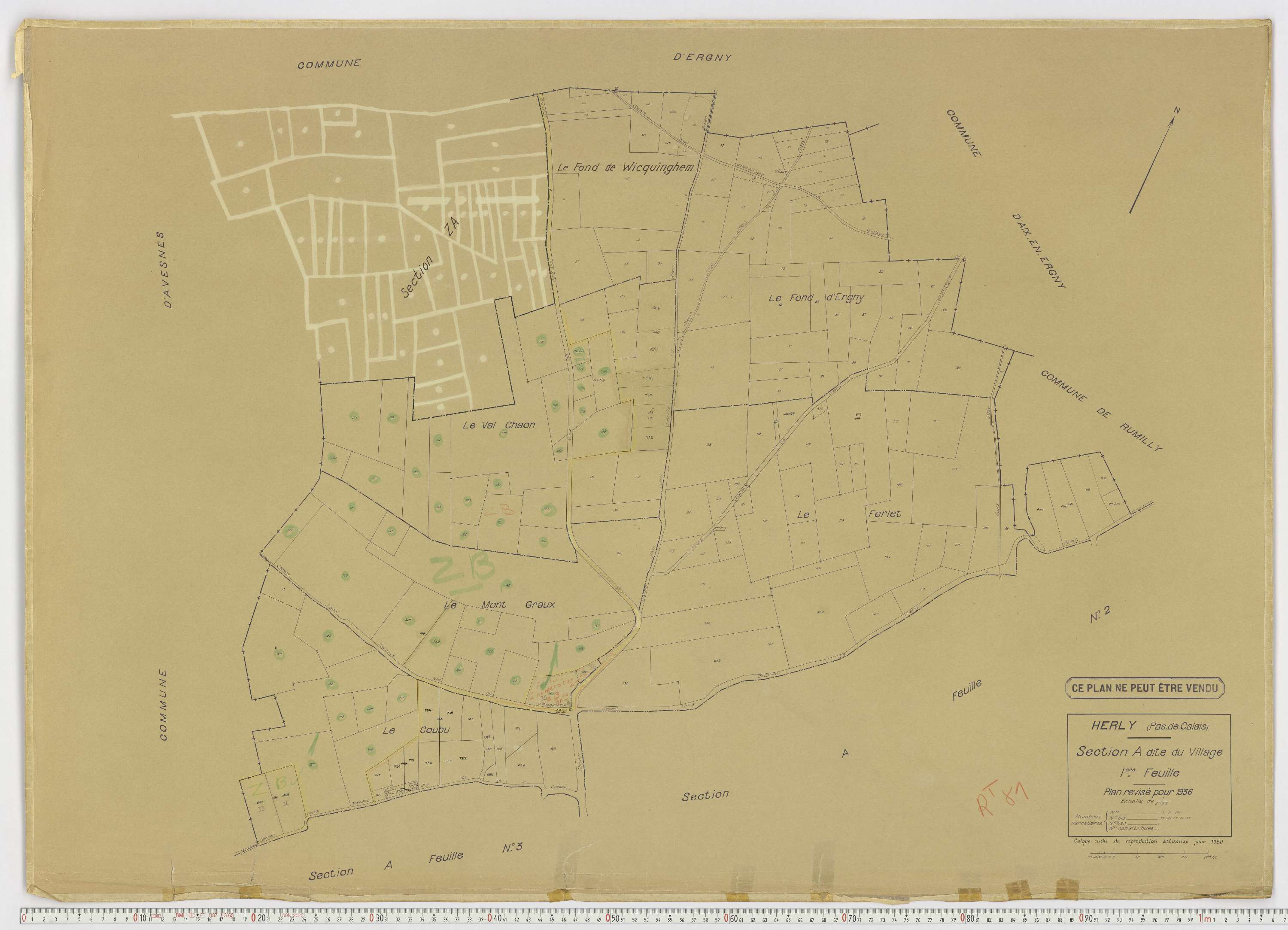 Herly - Section A, feuille 1.