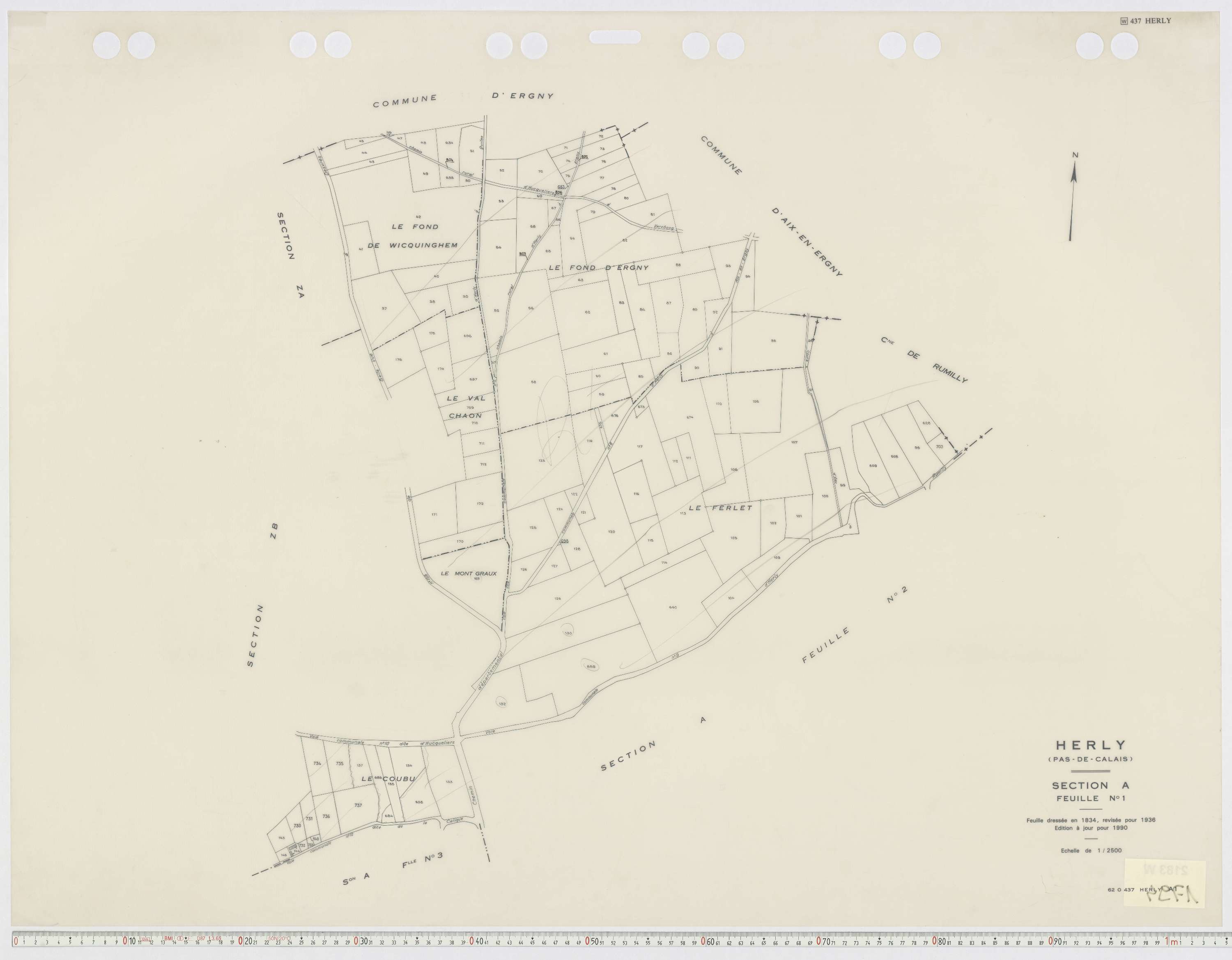Herly - Section A, feuille 1.