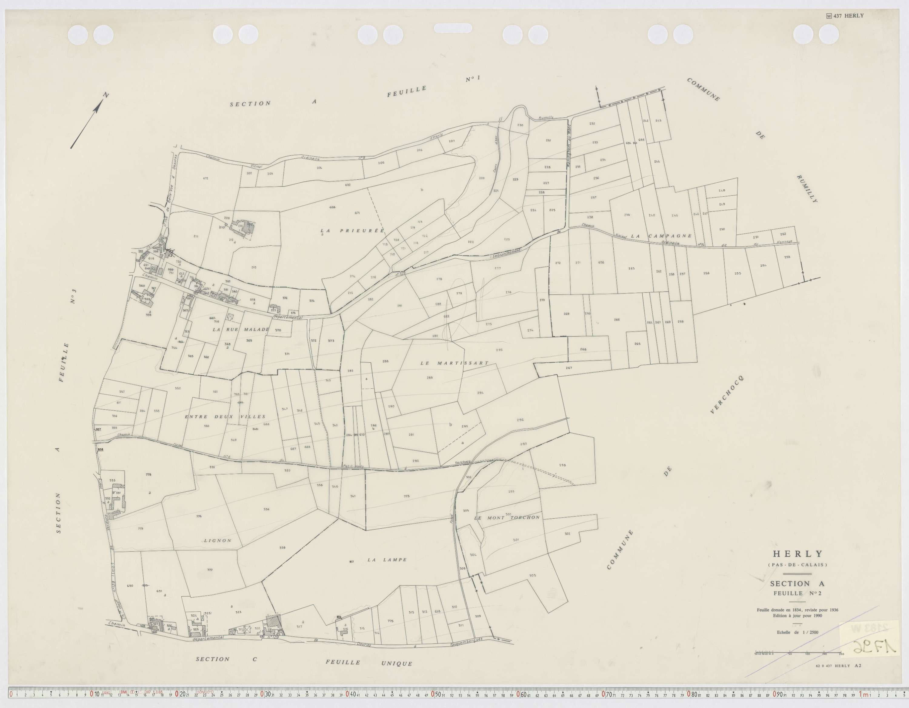Herly - Section A, feuille 2.