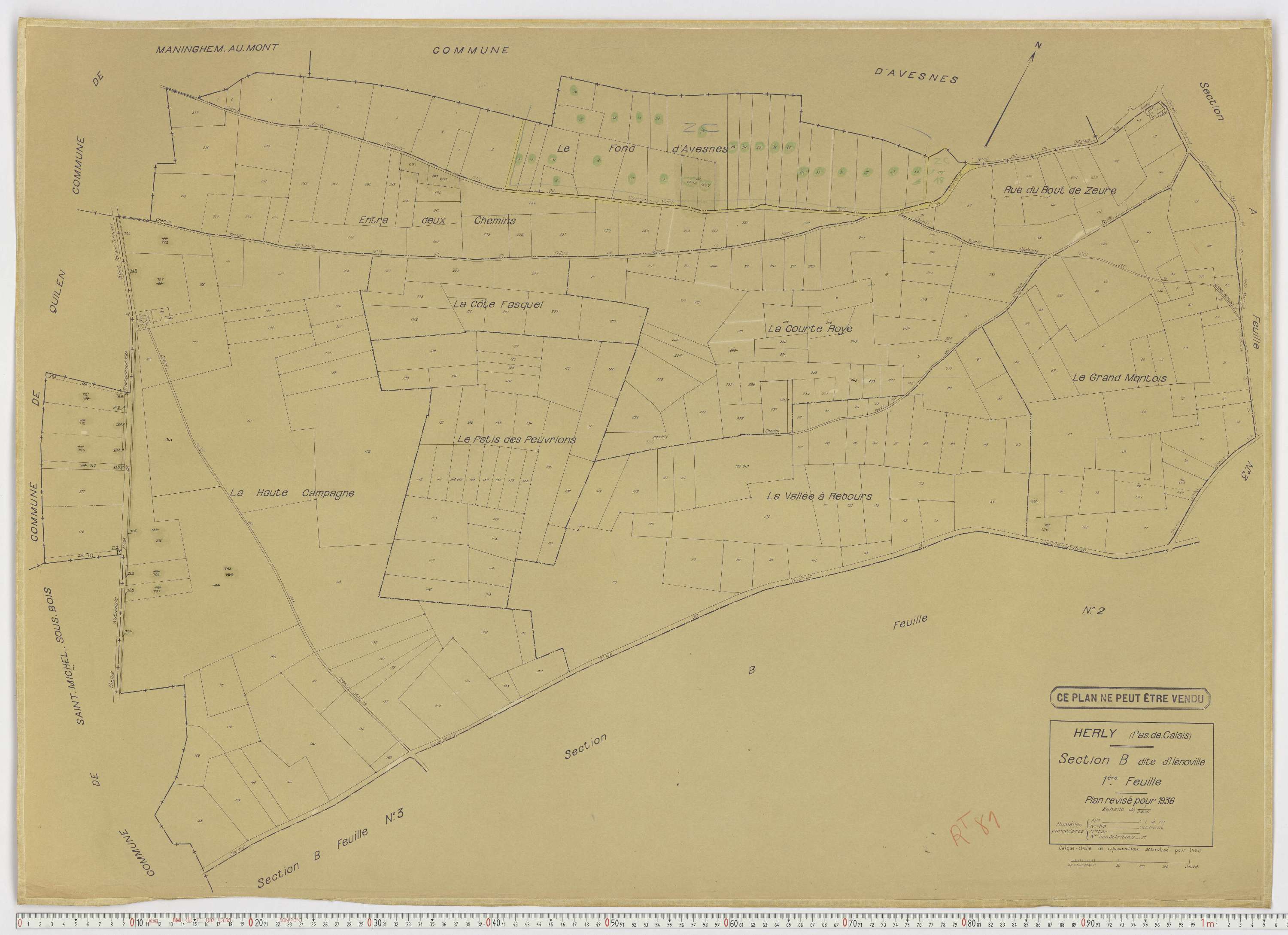 Herly - Section B, feuille 1.