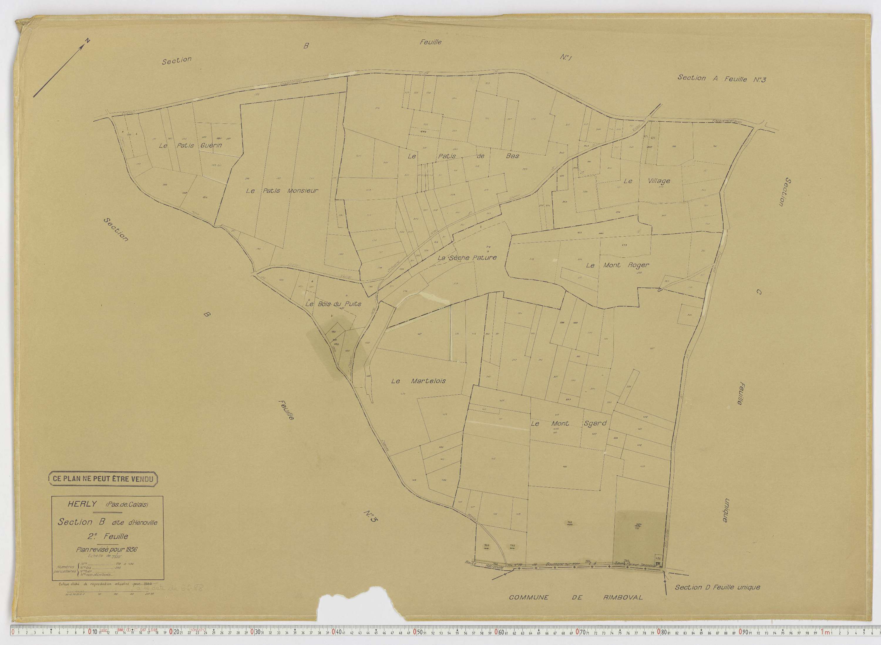 Herly - Section B, feuille 2.