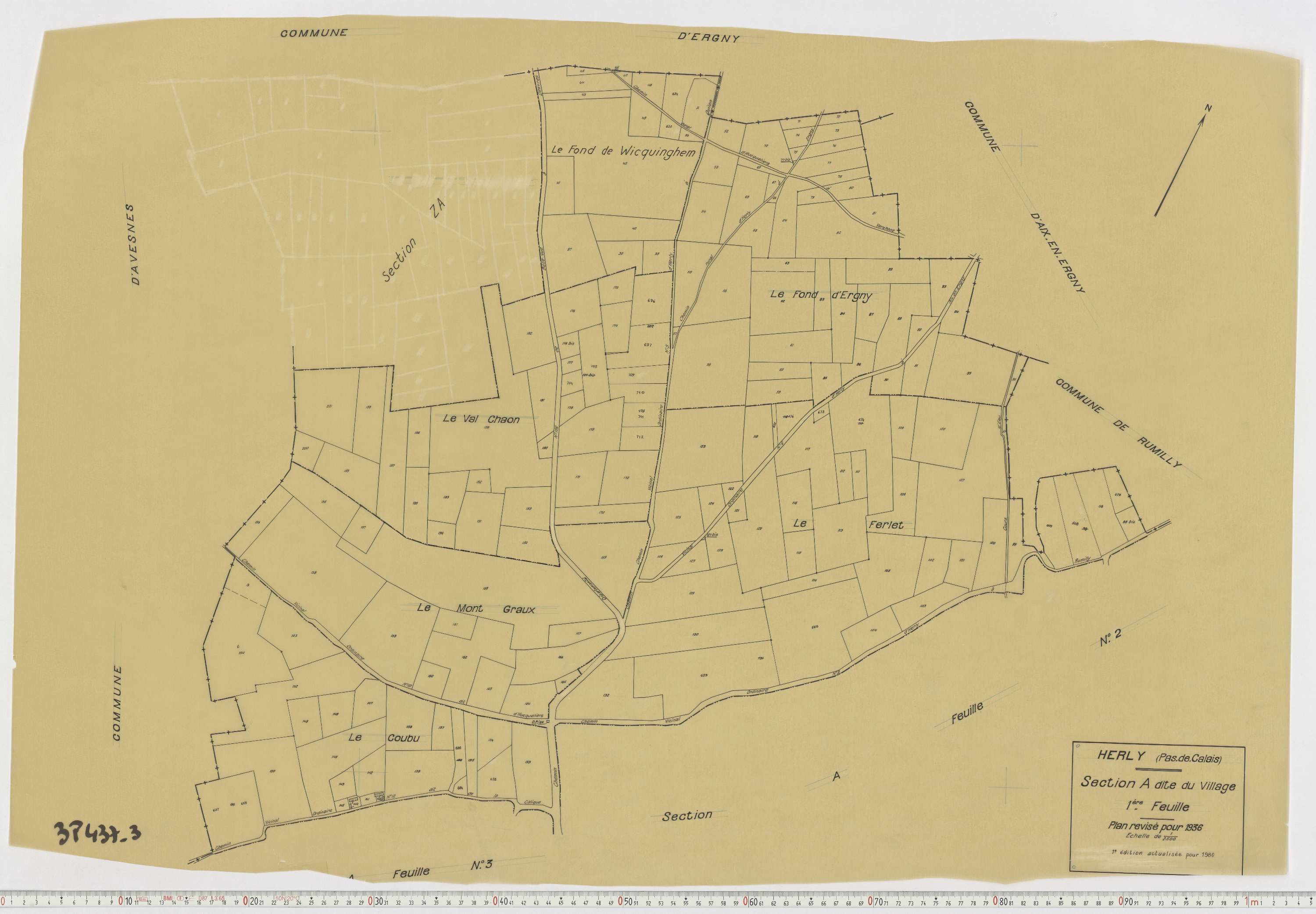 Herly - Section A, feuille 1.