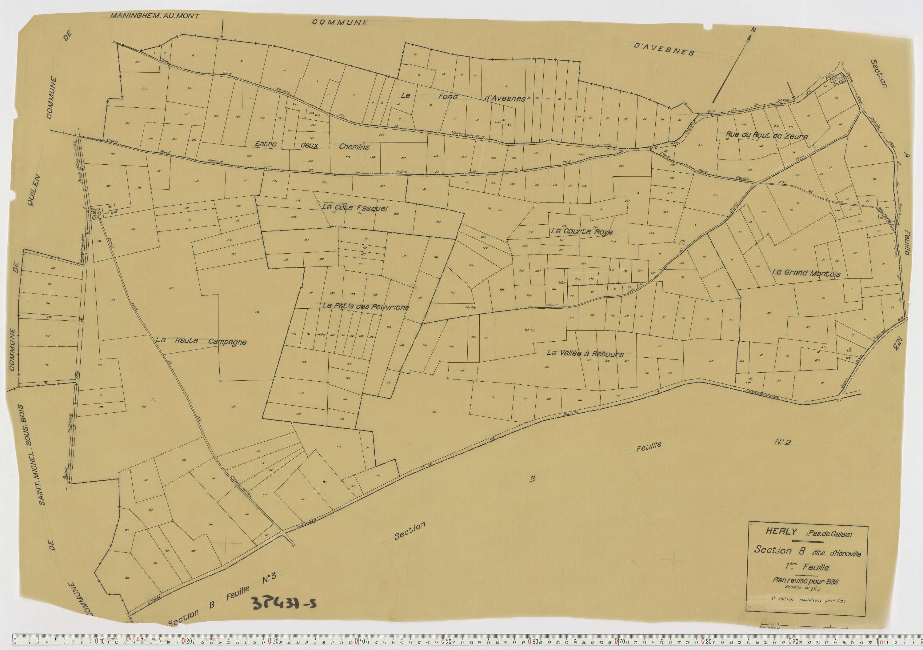 Herly - Section B, feuille 1.