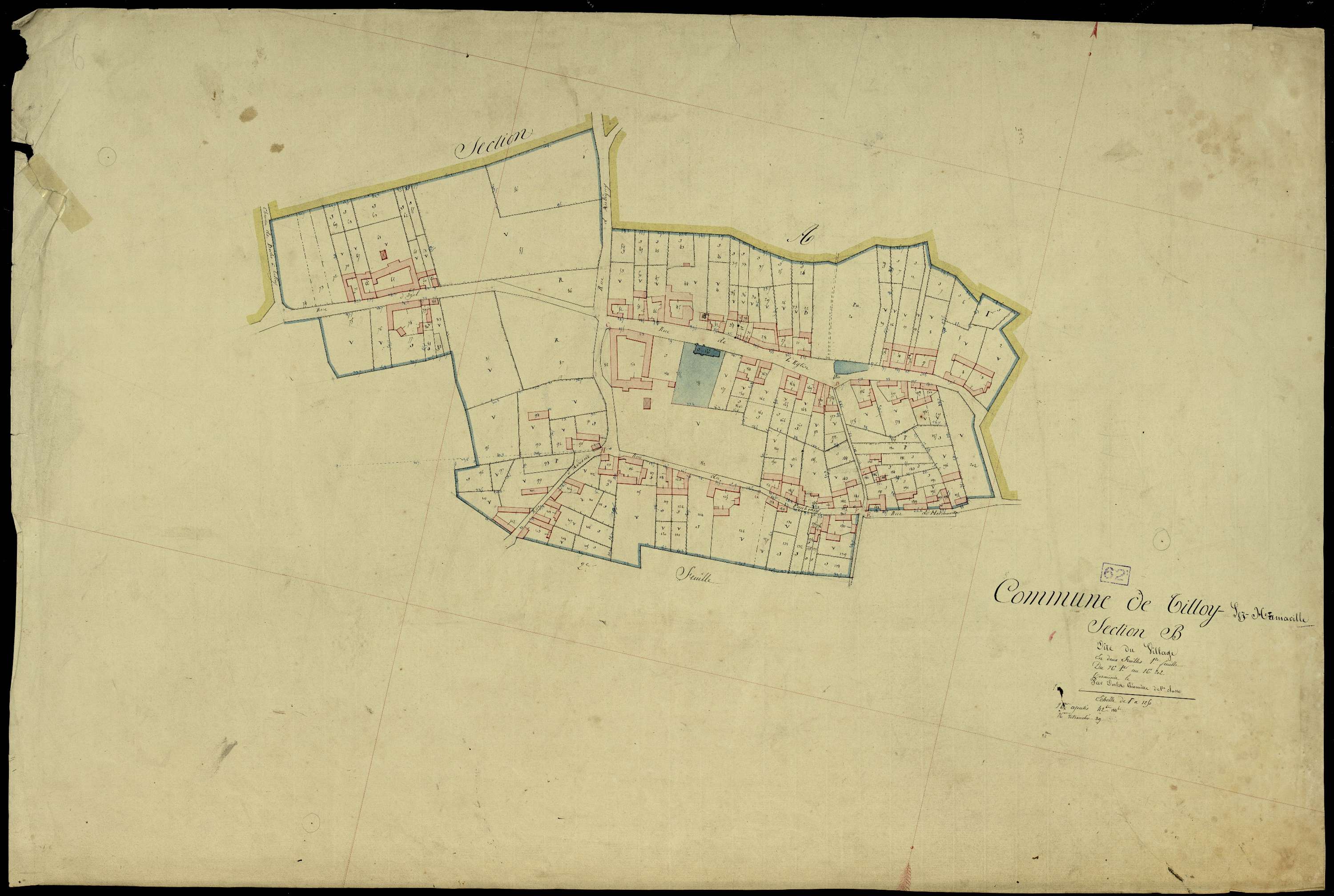 Hermaville - Section B, 1re feuille