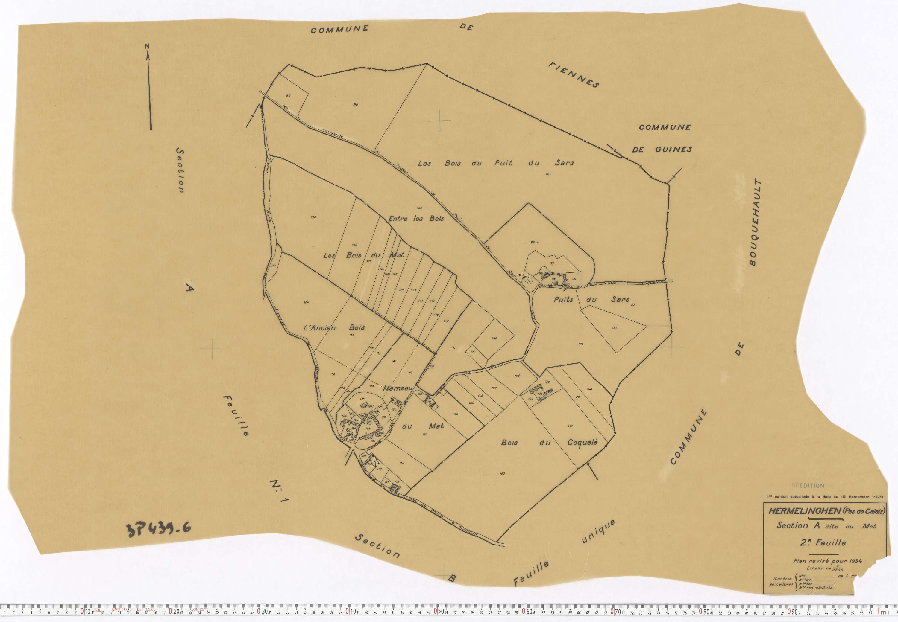 Hermelinghen - Section A, feuille 2.
