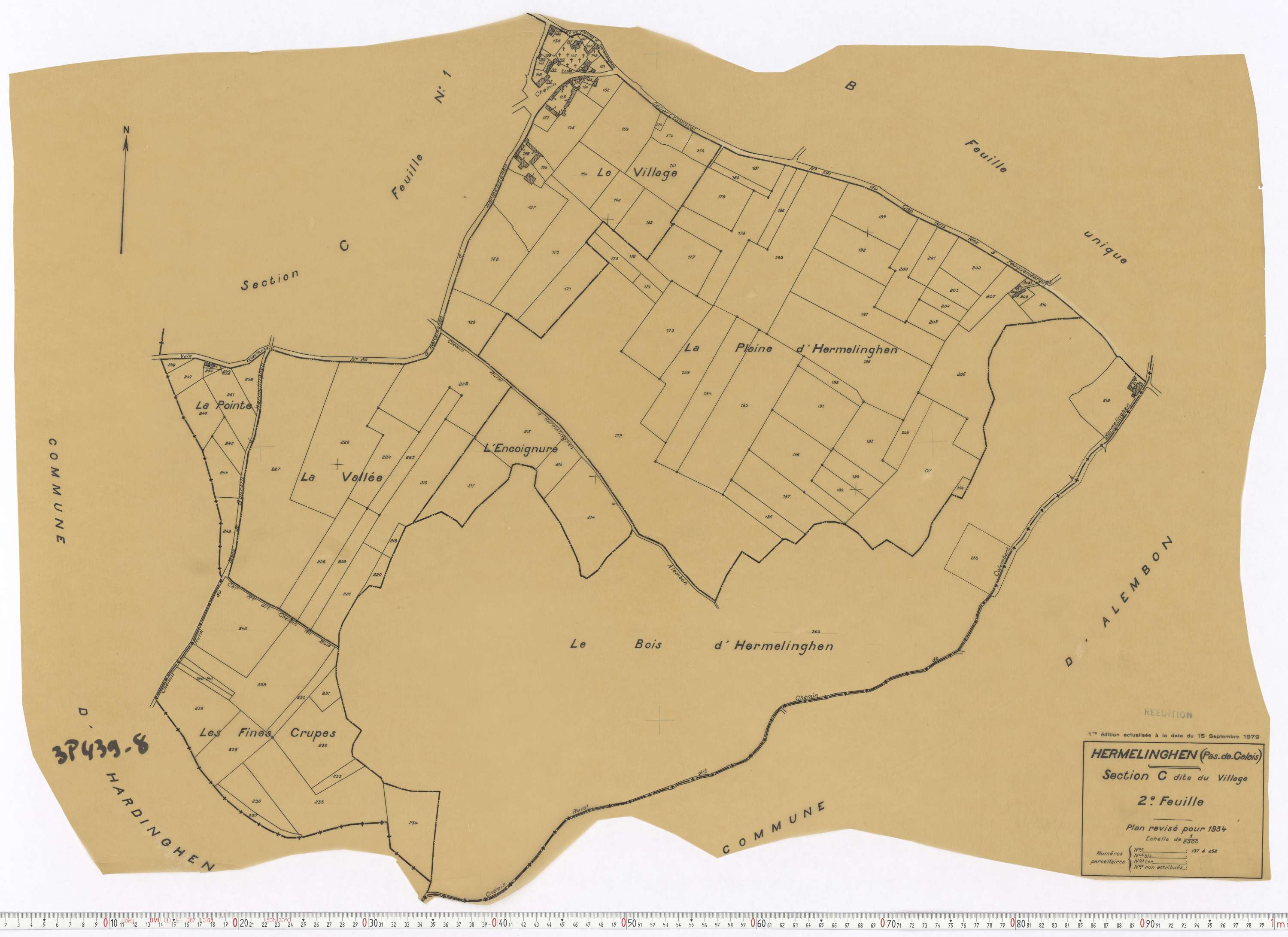 Hermelinghen - Section C, feuille 2.