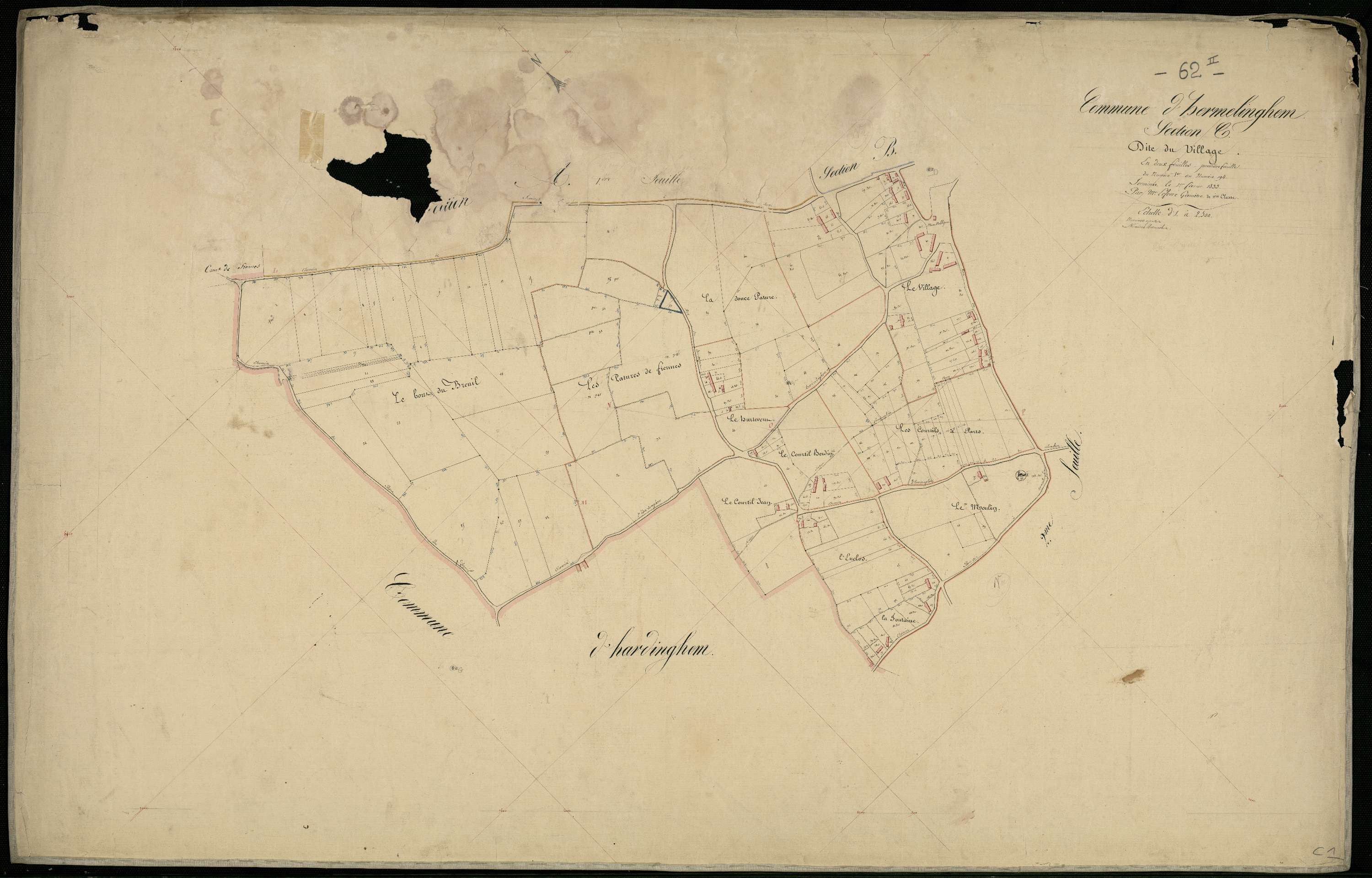 Hermelinghen - Section C, 1re feuille