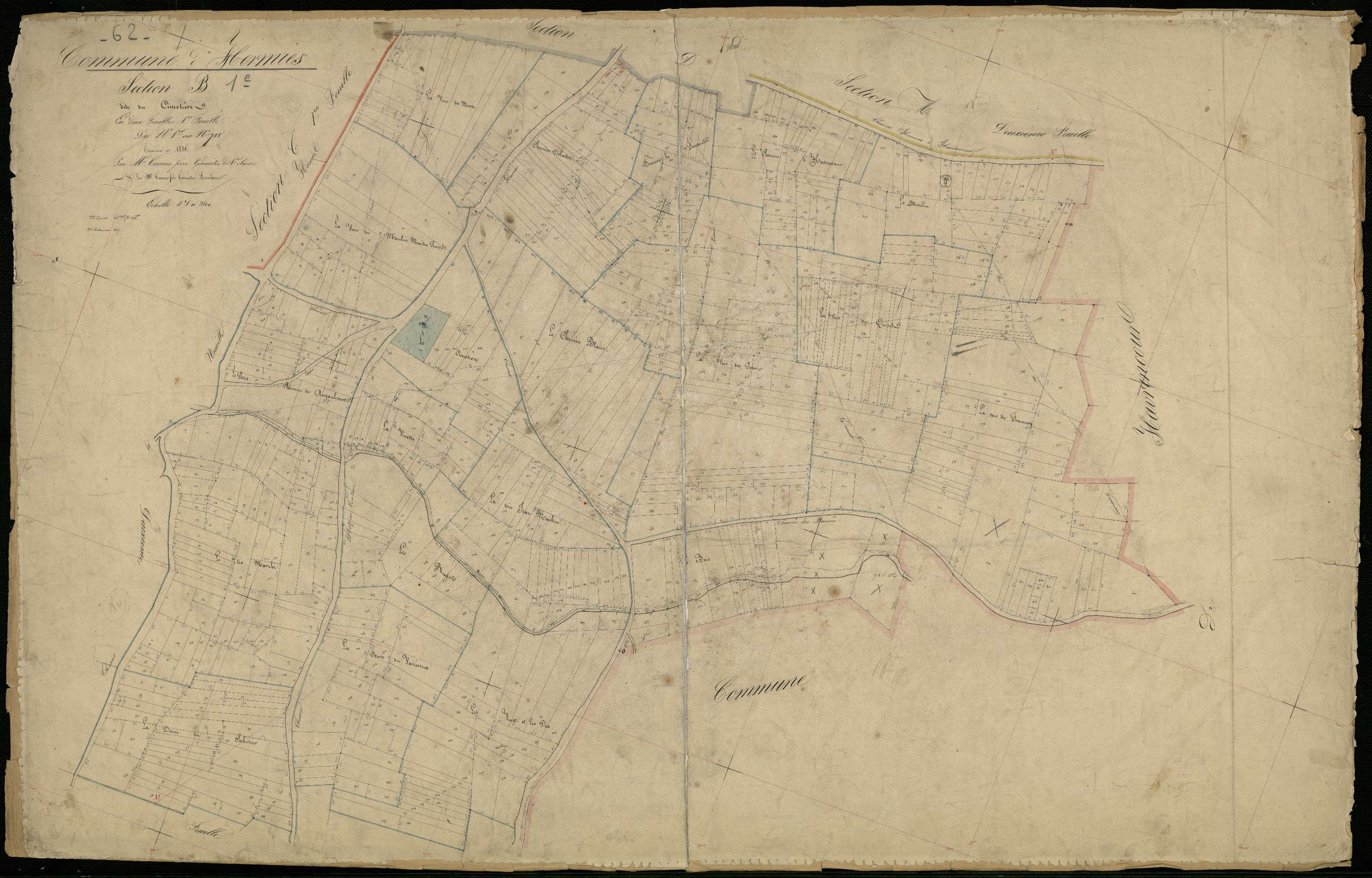 Hermies - Section B, 1re feuille