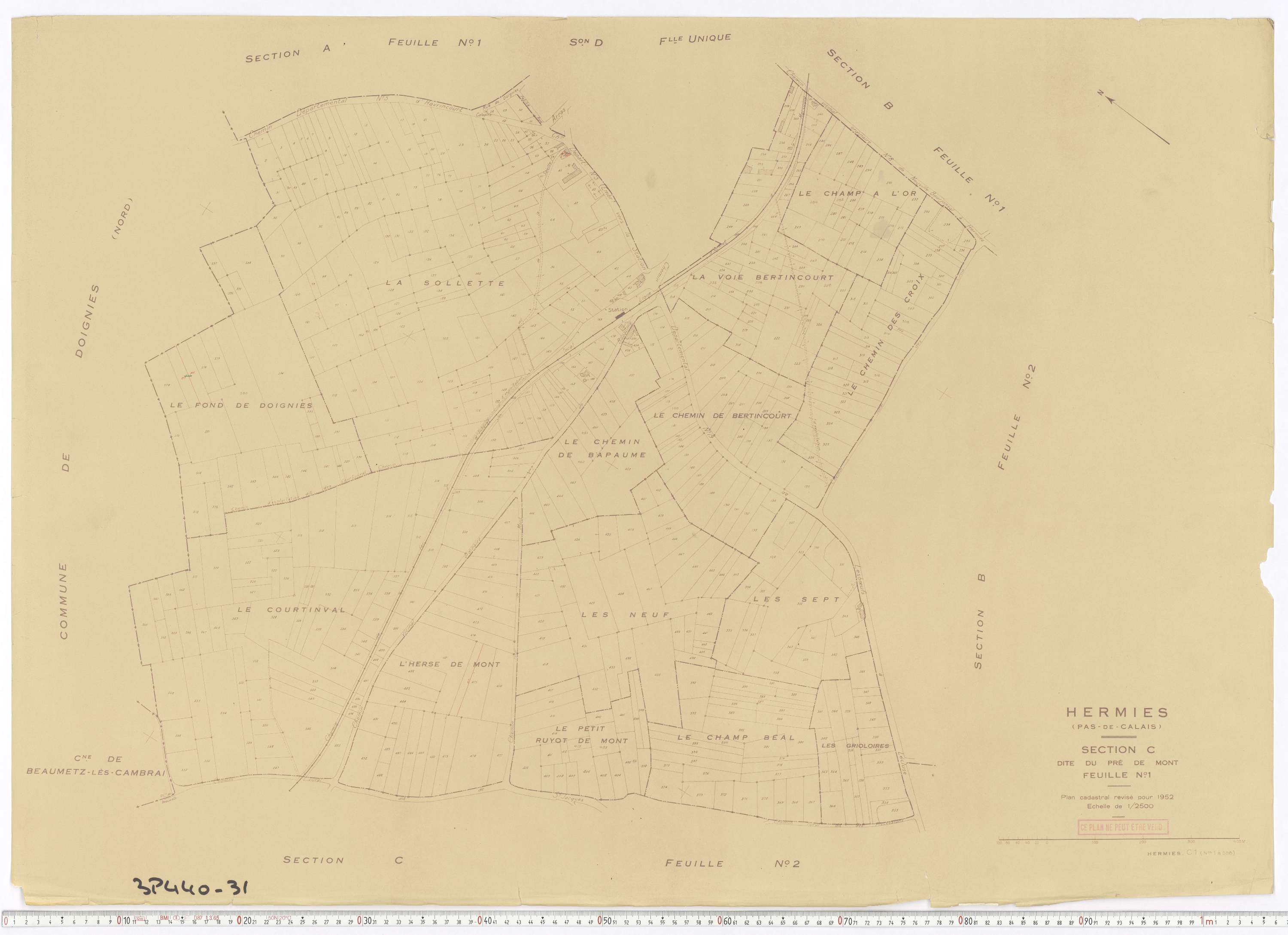 Hermies - Section C, feuille 1.