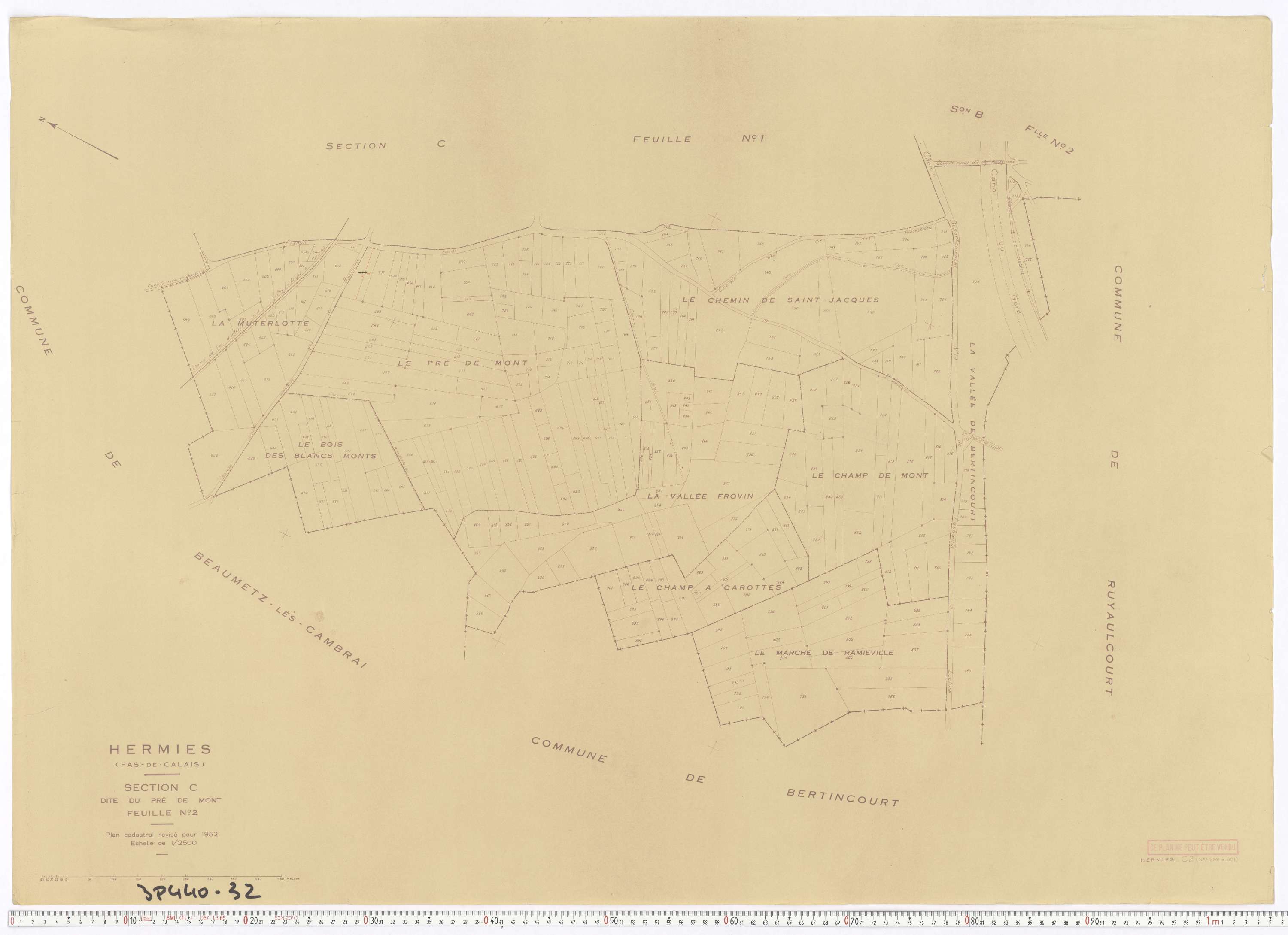 Hermies - Section C, feuille 2.