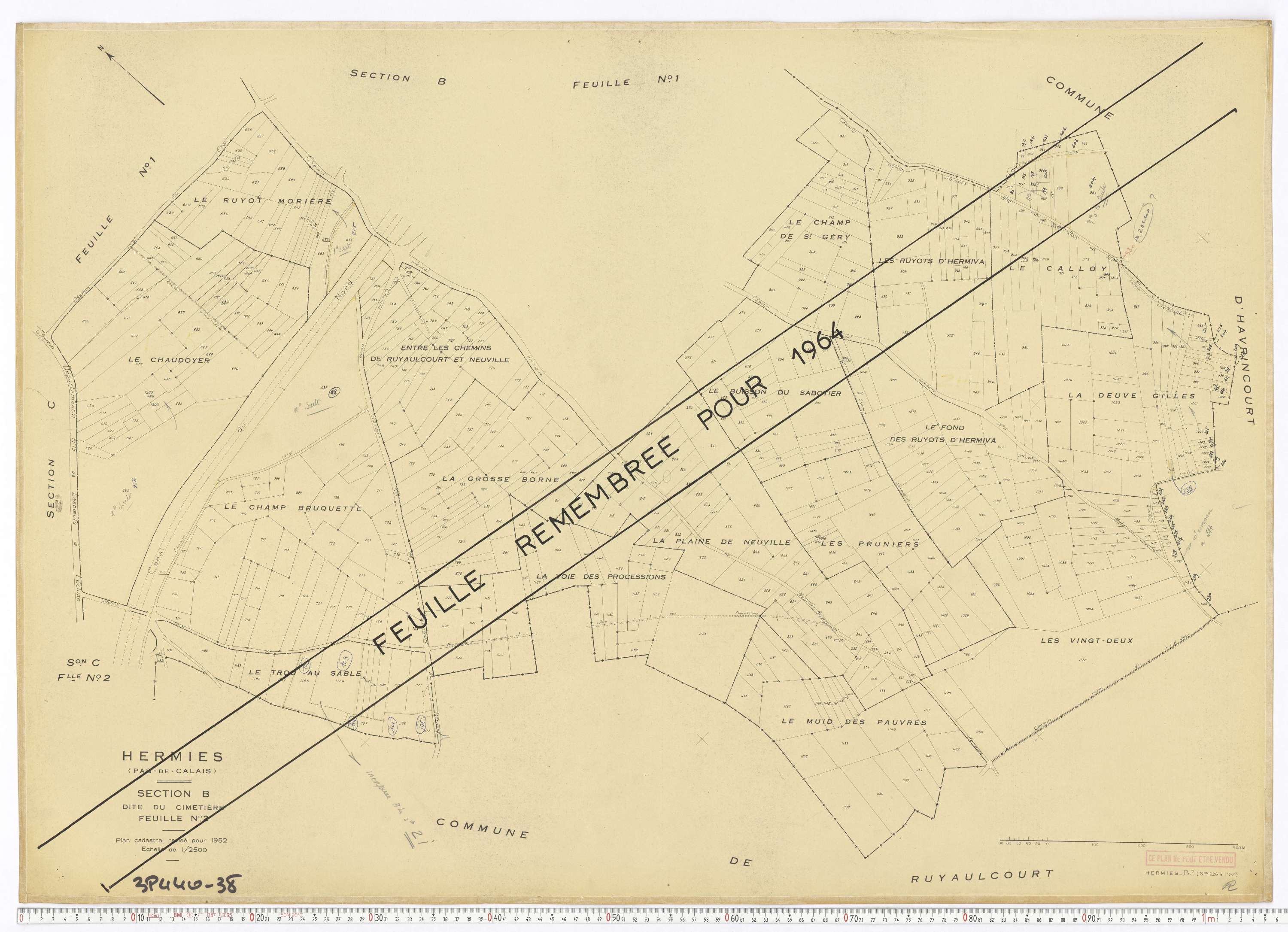 Hermies - Section B, feuille 2.