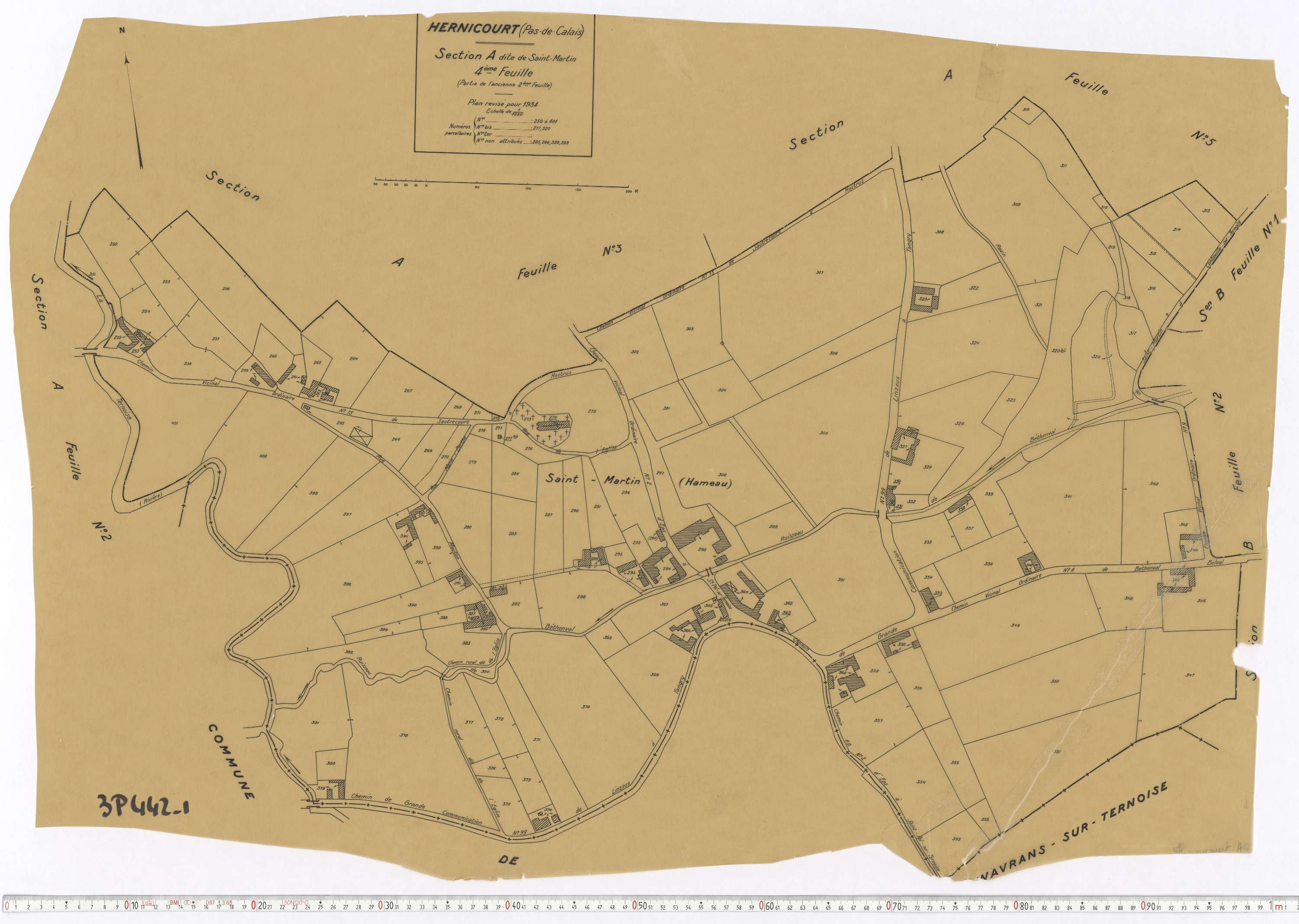 Hernicourt - Section A, feuille 4.