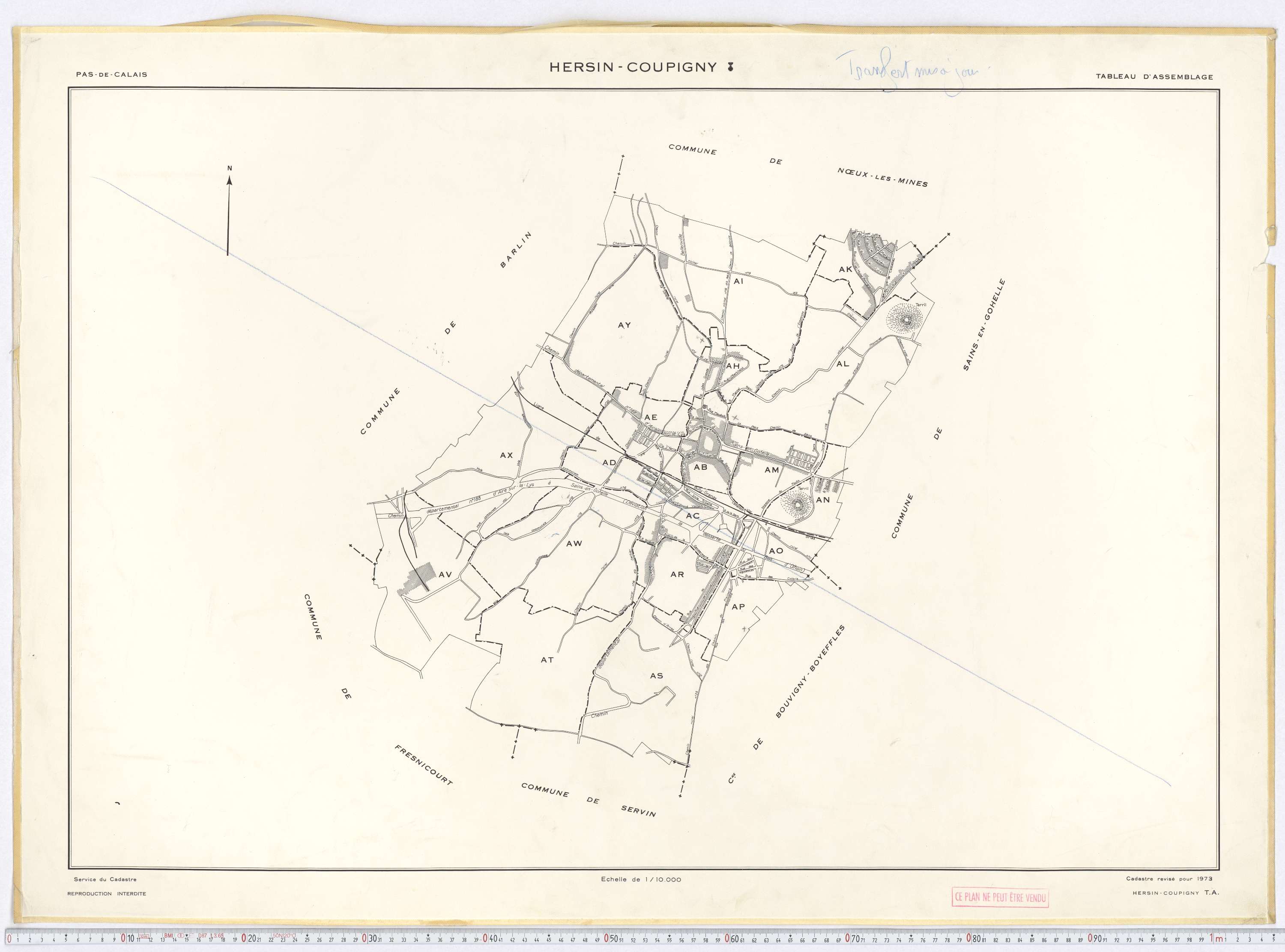 Hersin-Coupigny - Tableau d'assemblage.