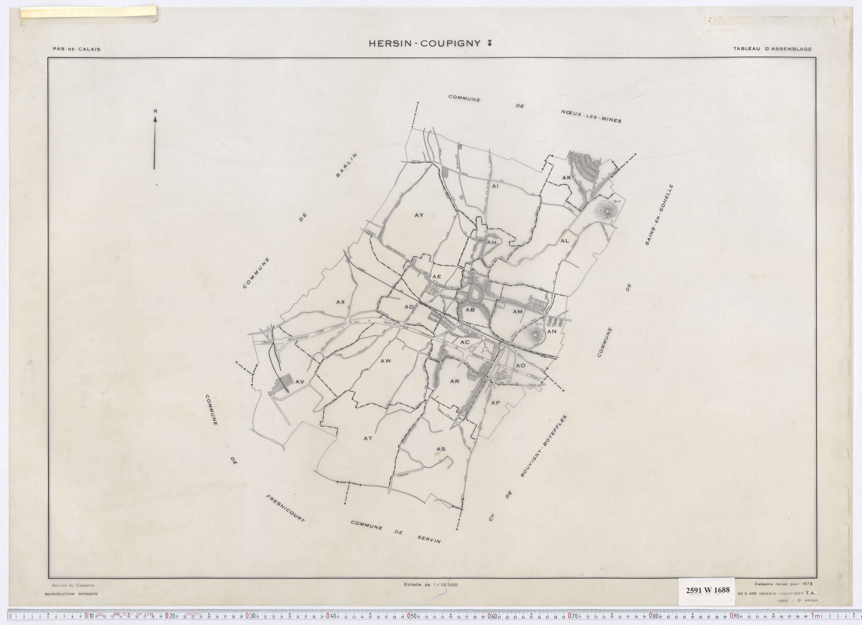 Hersin-Coupigny - Tableau d'assemblage.