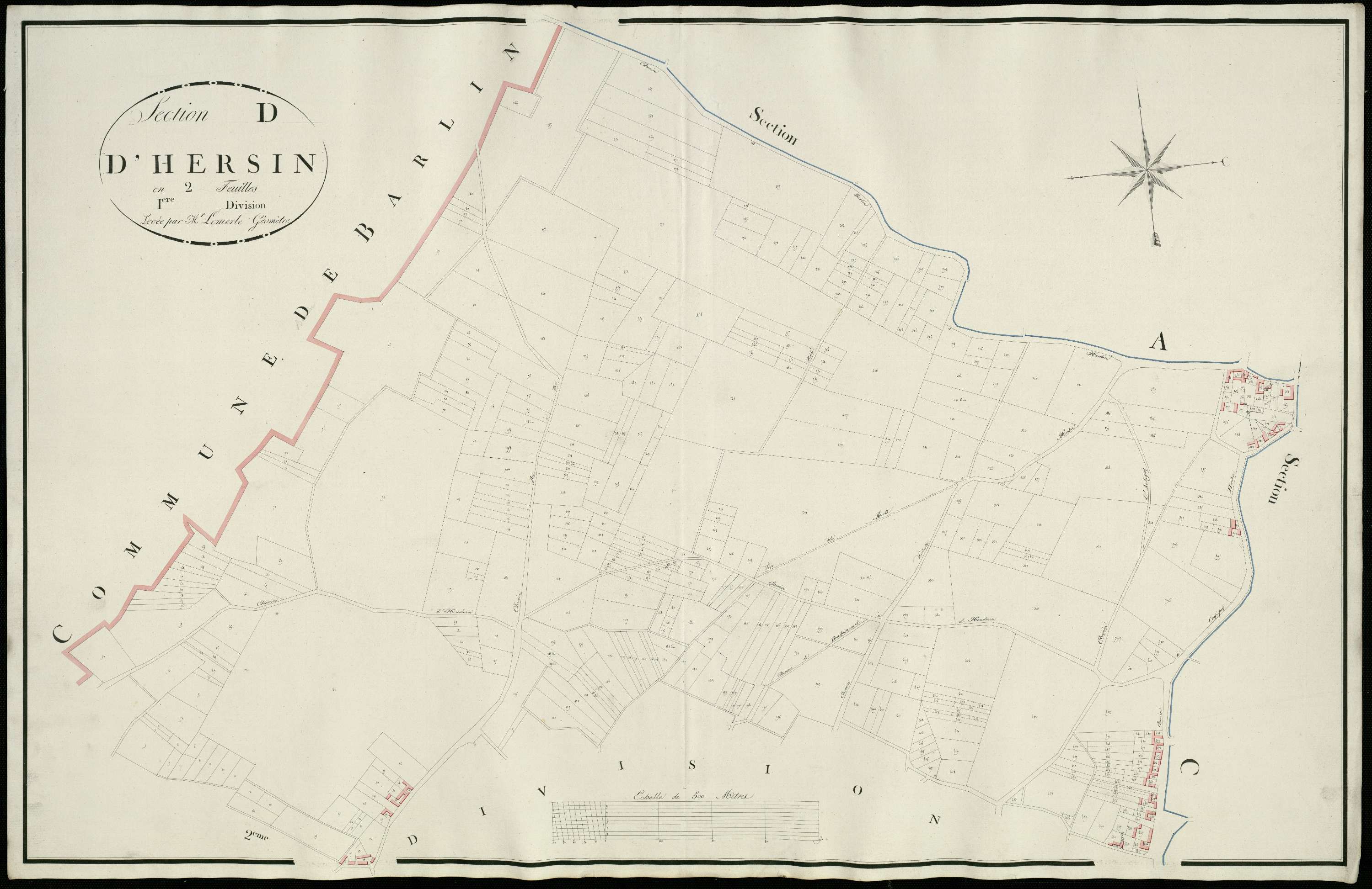 Hersin-Coupigny - Section D, 1re feuille
