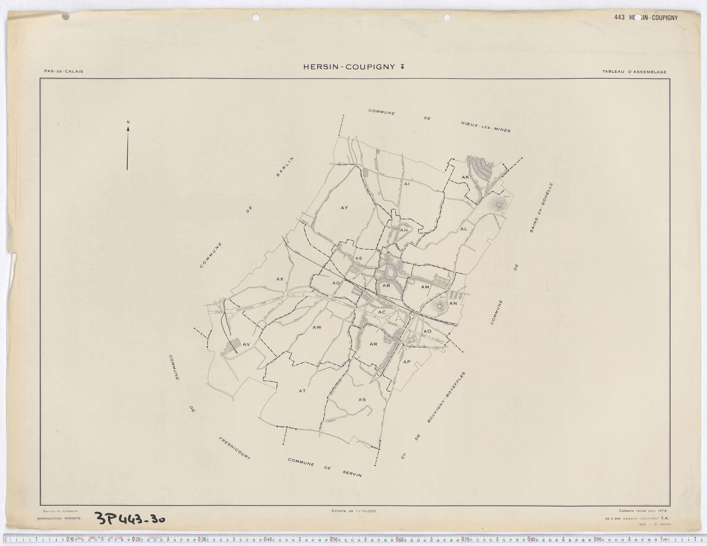 Hersin-Coupigny - Tableau d'assemblage.