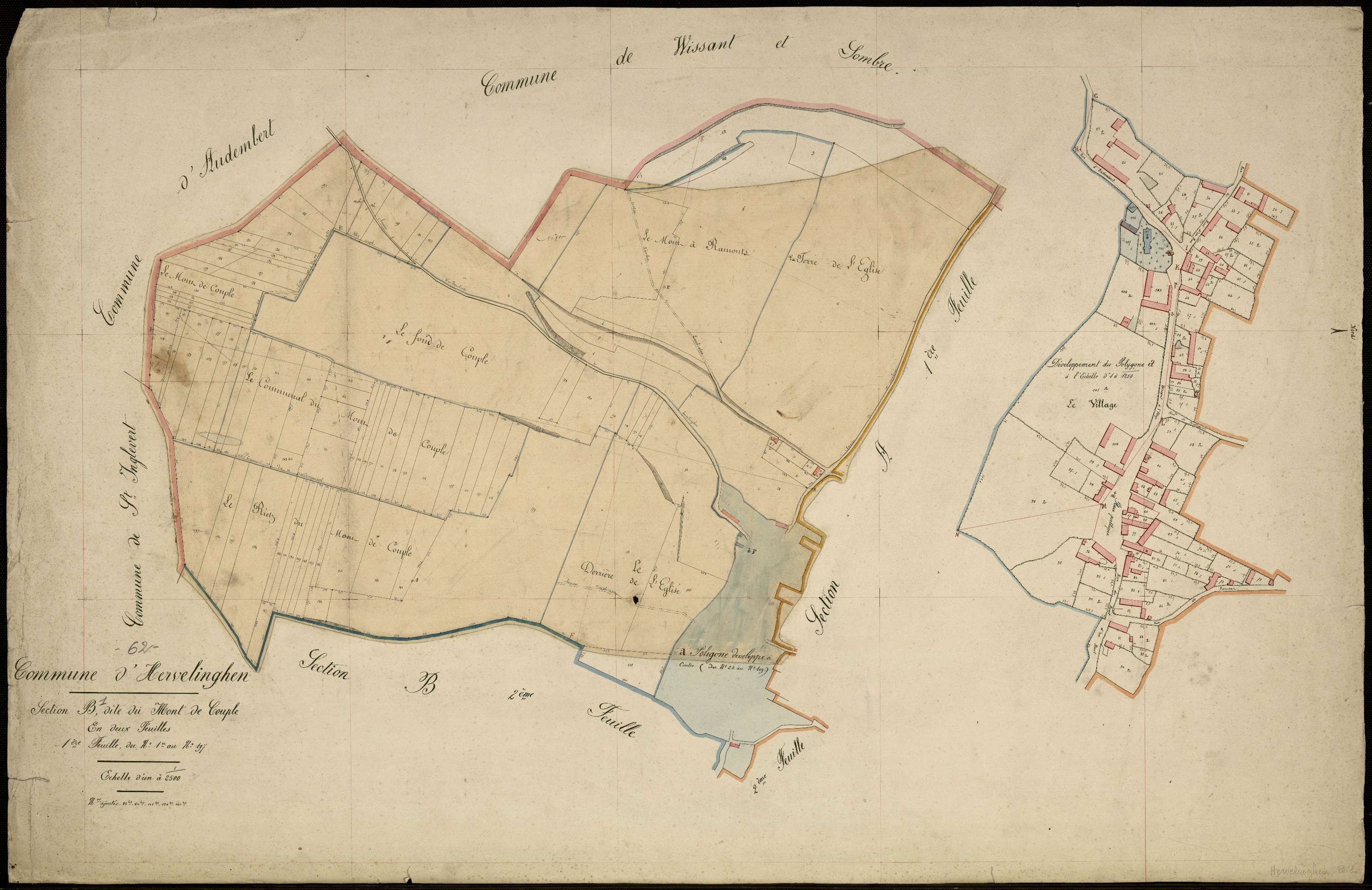 Hervelinghen - Section B, 1re feuille