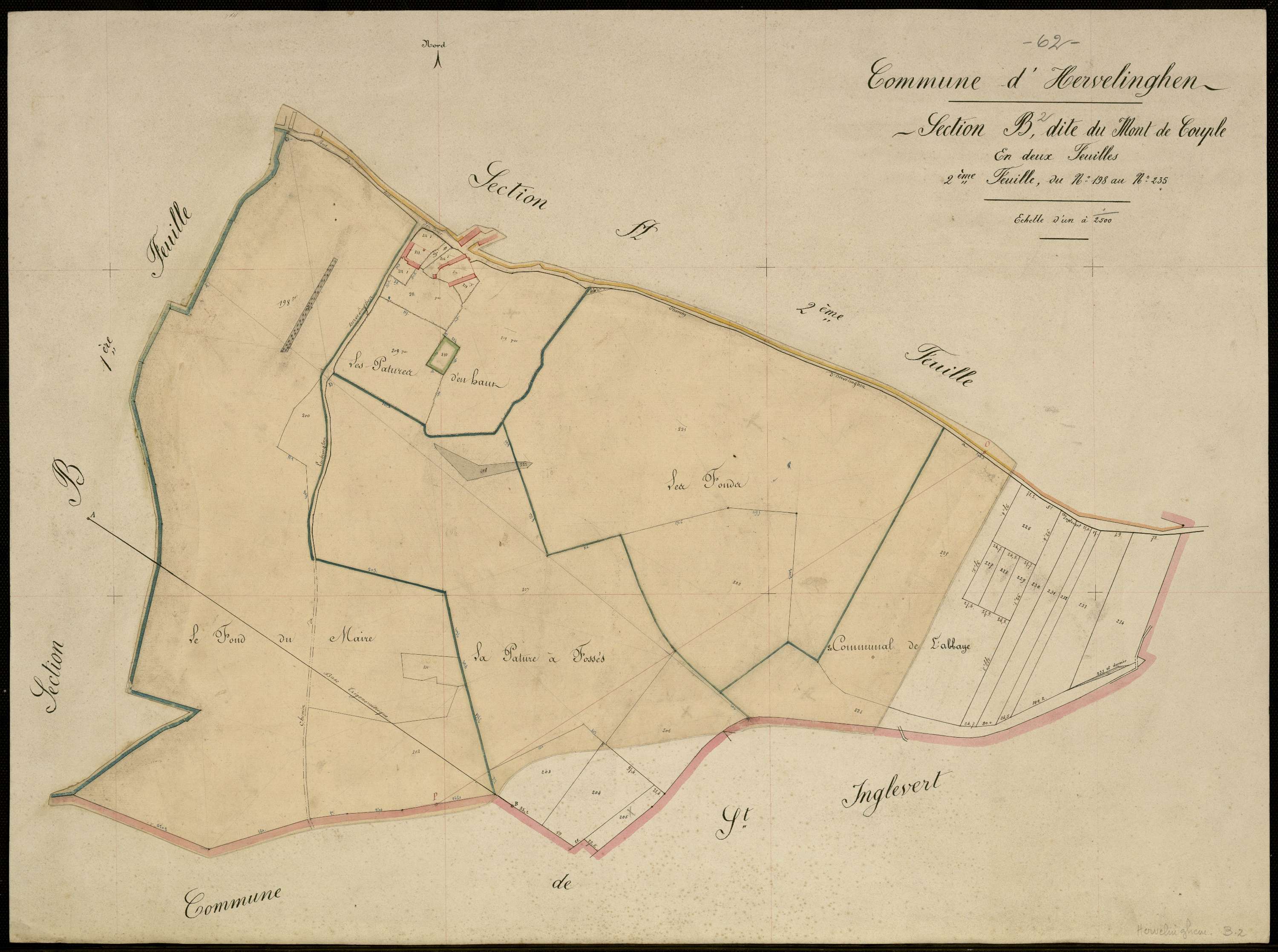 Hervelinghen - Section B, 2e feuille