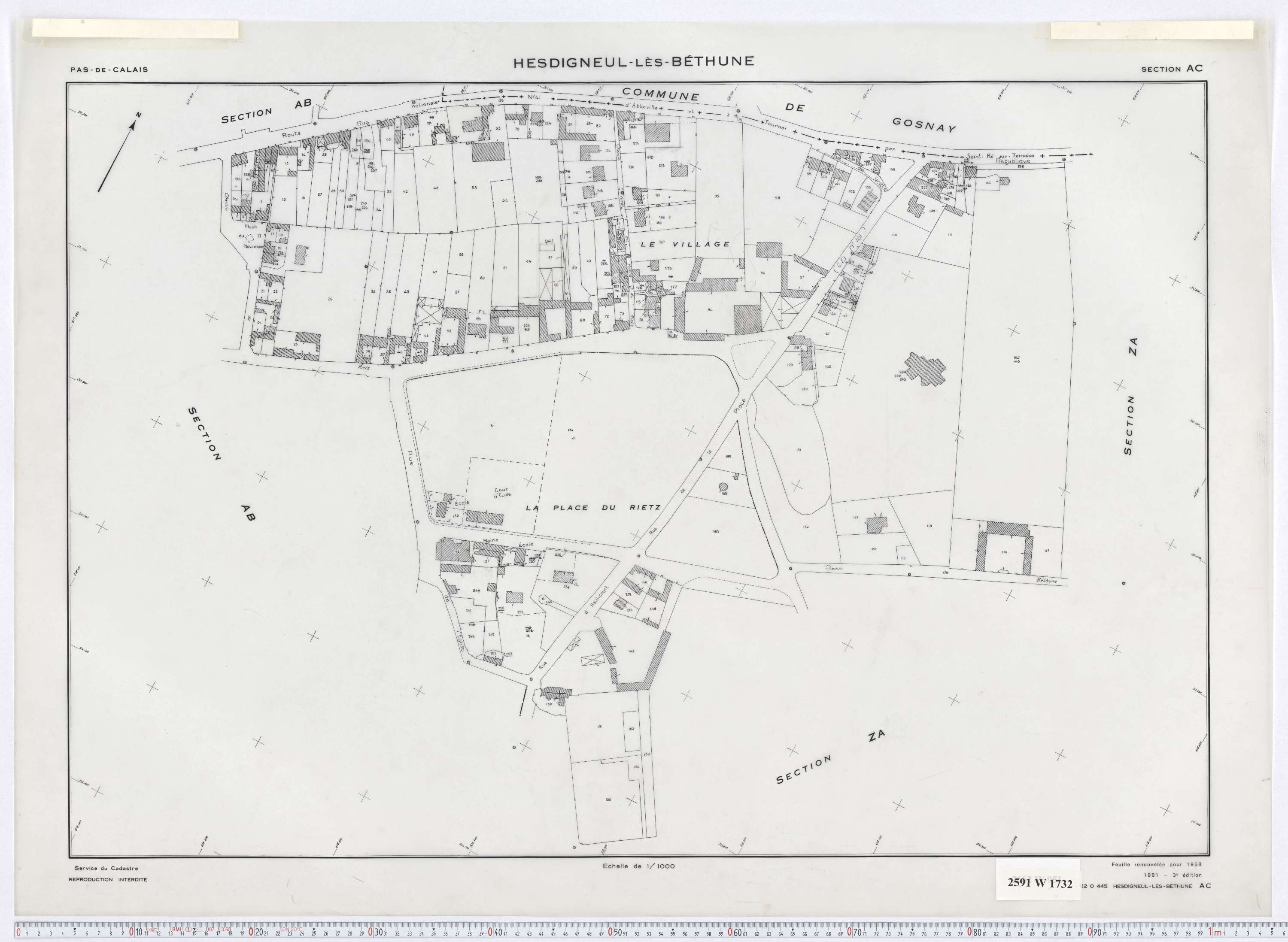 Hesdigneul-lès-Béthune - Section AC.