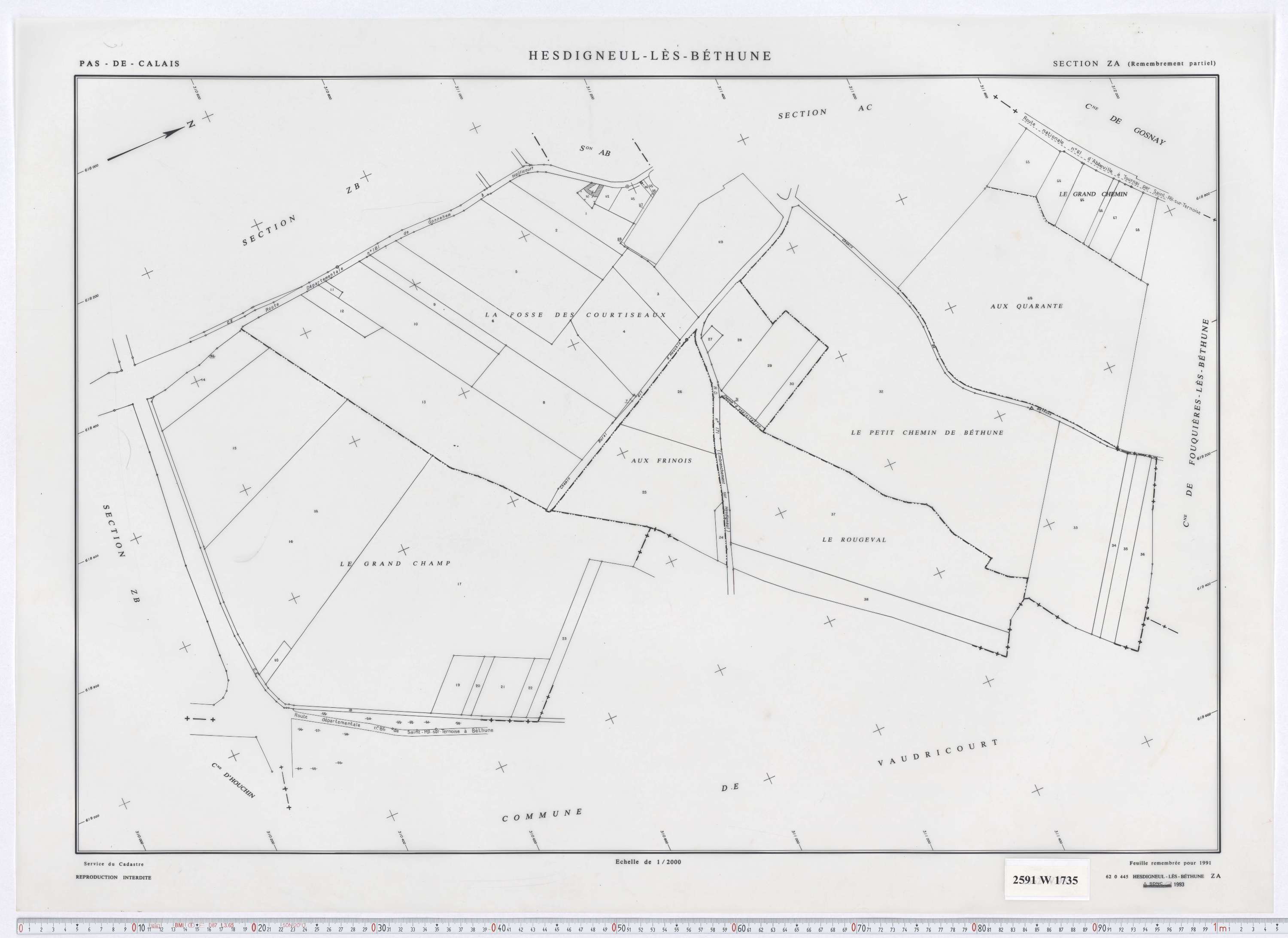 Hesdigneul-lès-Béthune - Section ZA.