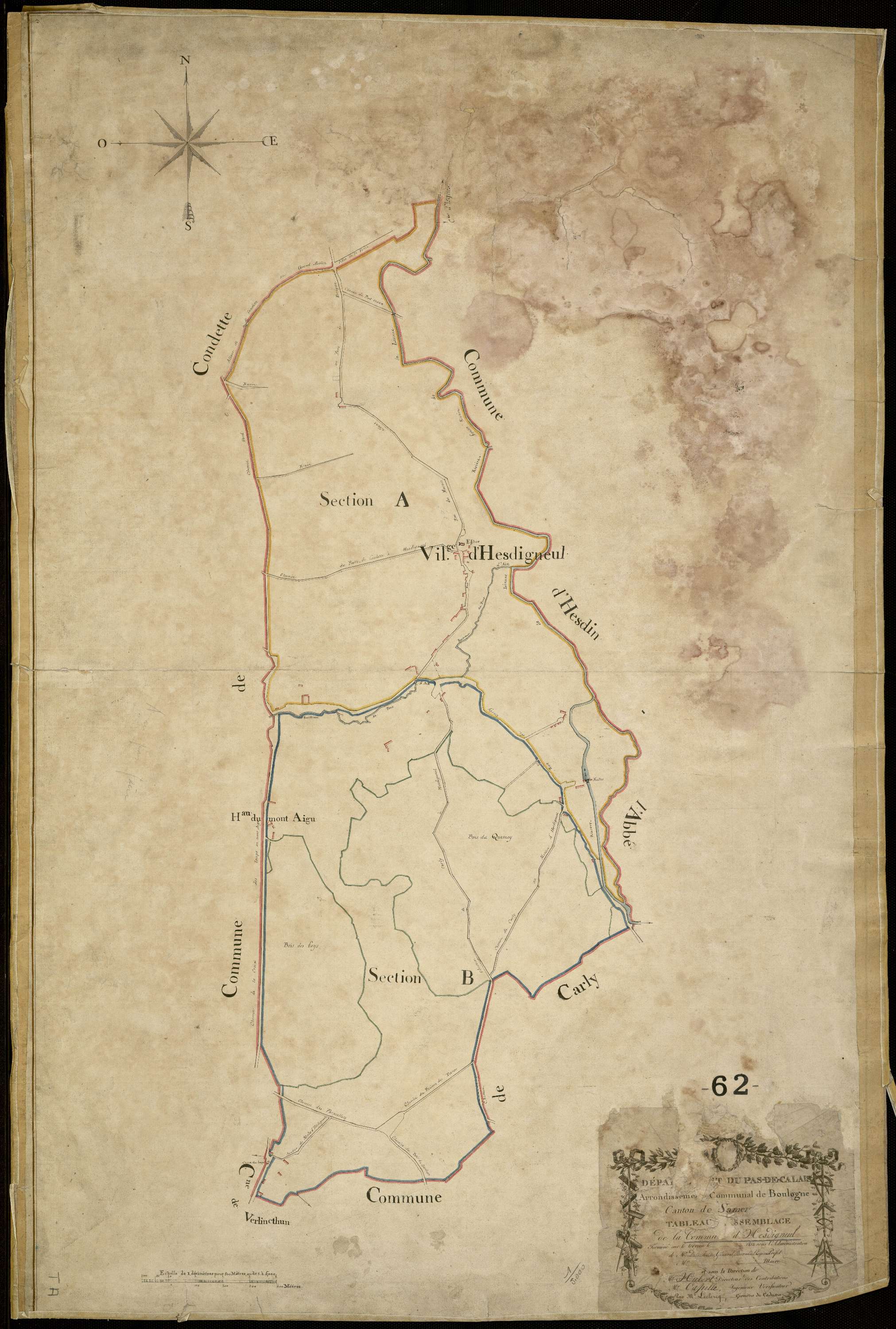 Hesdigneul-lès-Boulogne - Tableau d'assemblage