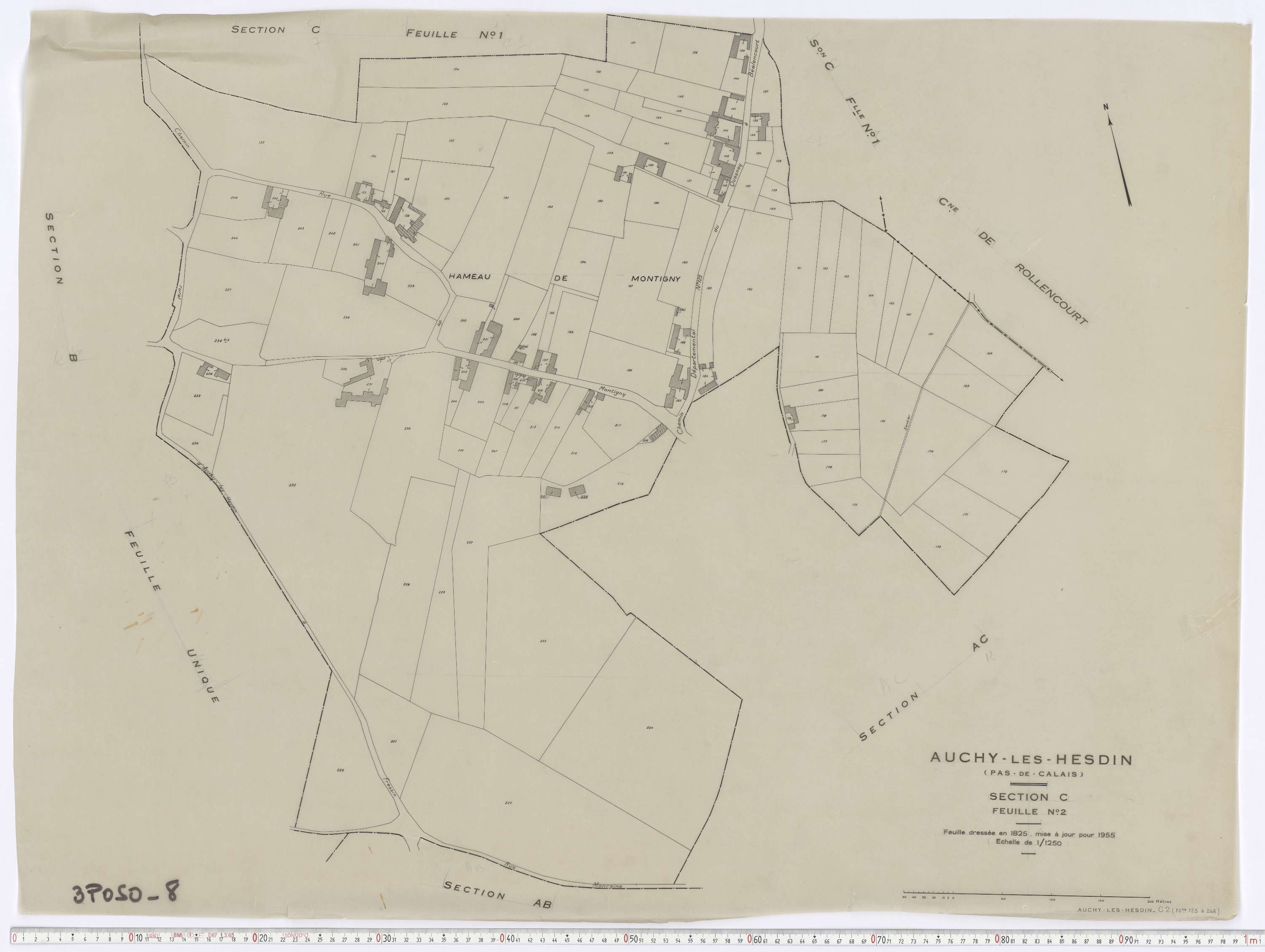 Hesdin - Section C, feuille 2.