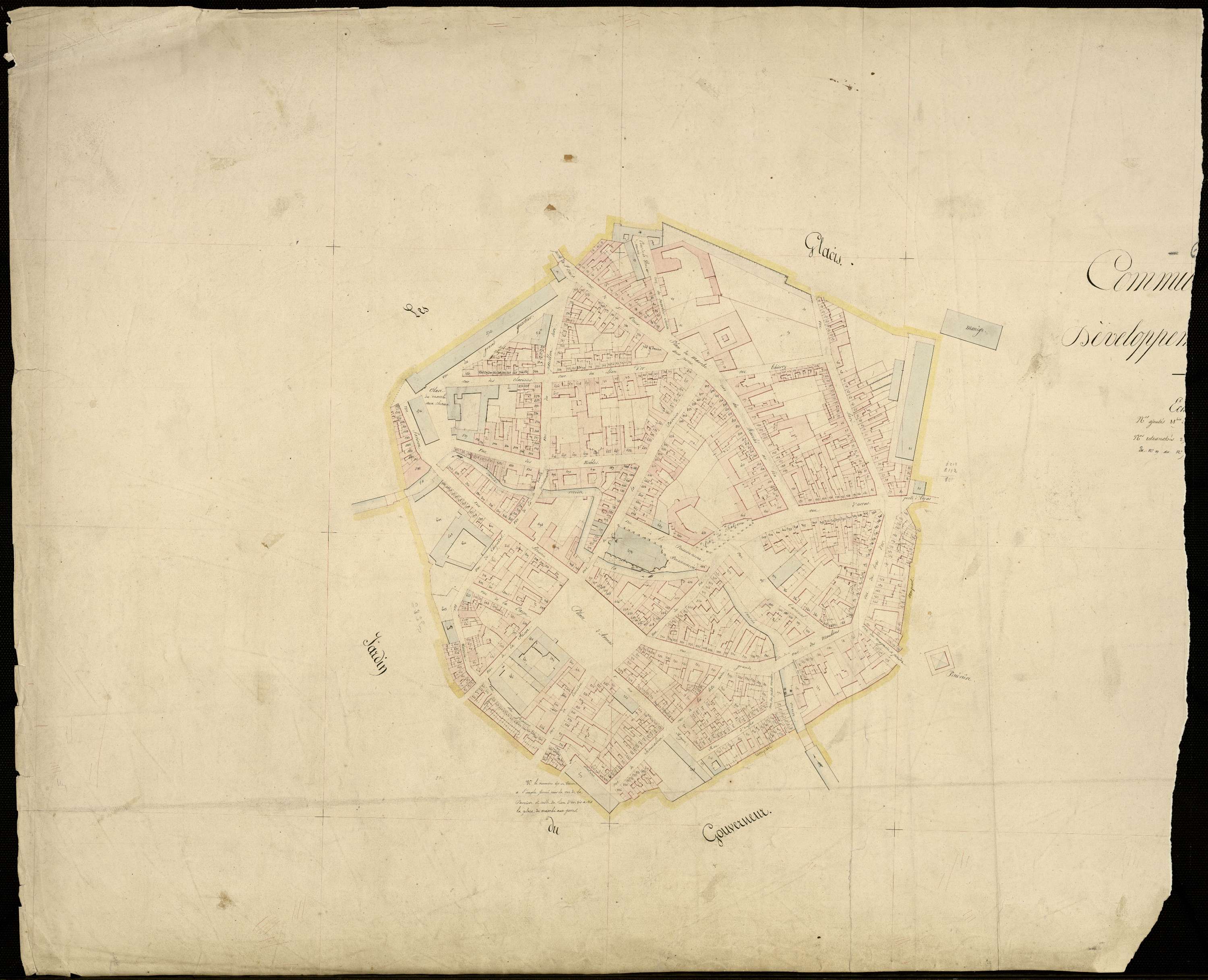 Hesdin - Section A, développement du polygone A