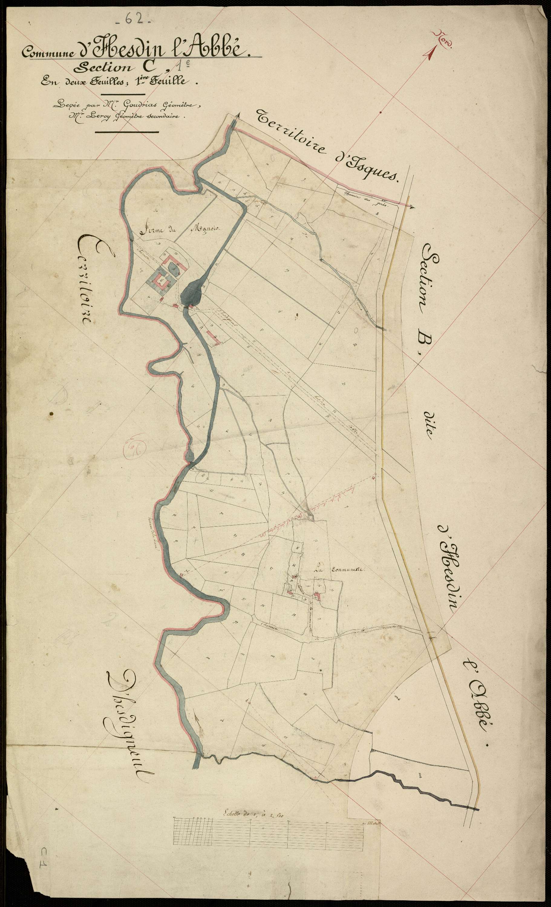 Hesdin - Section C, 1re feuille