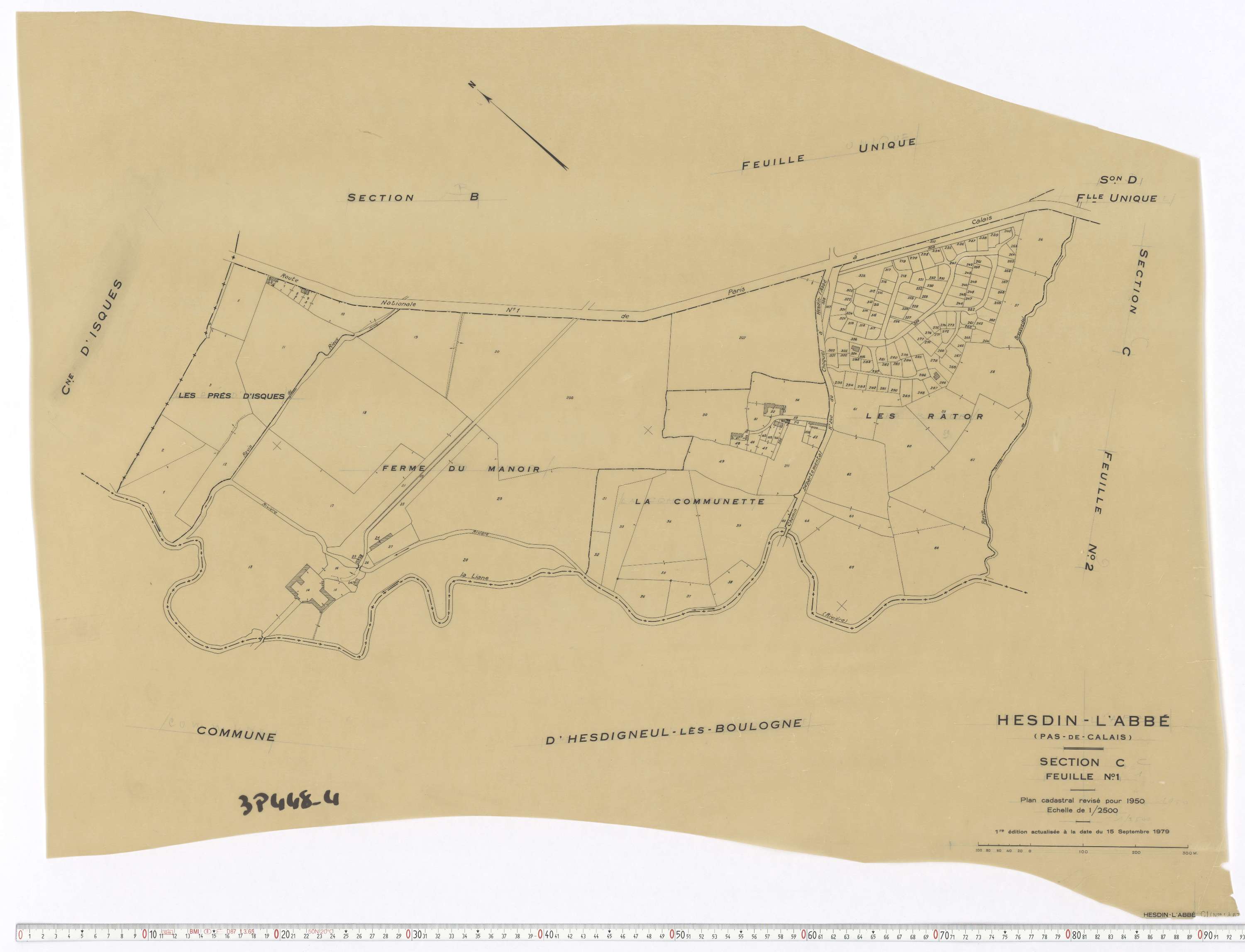 Hesdin-l'Abbé - Section C, feuille 1.
