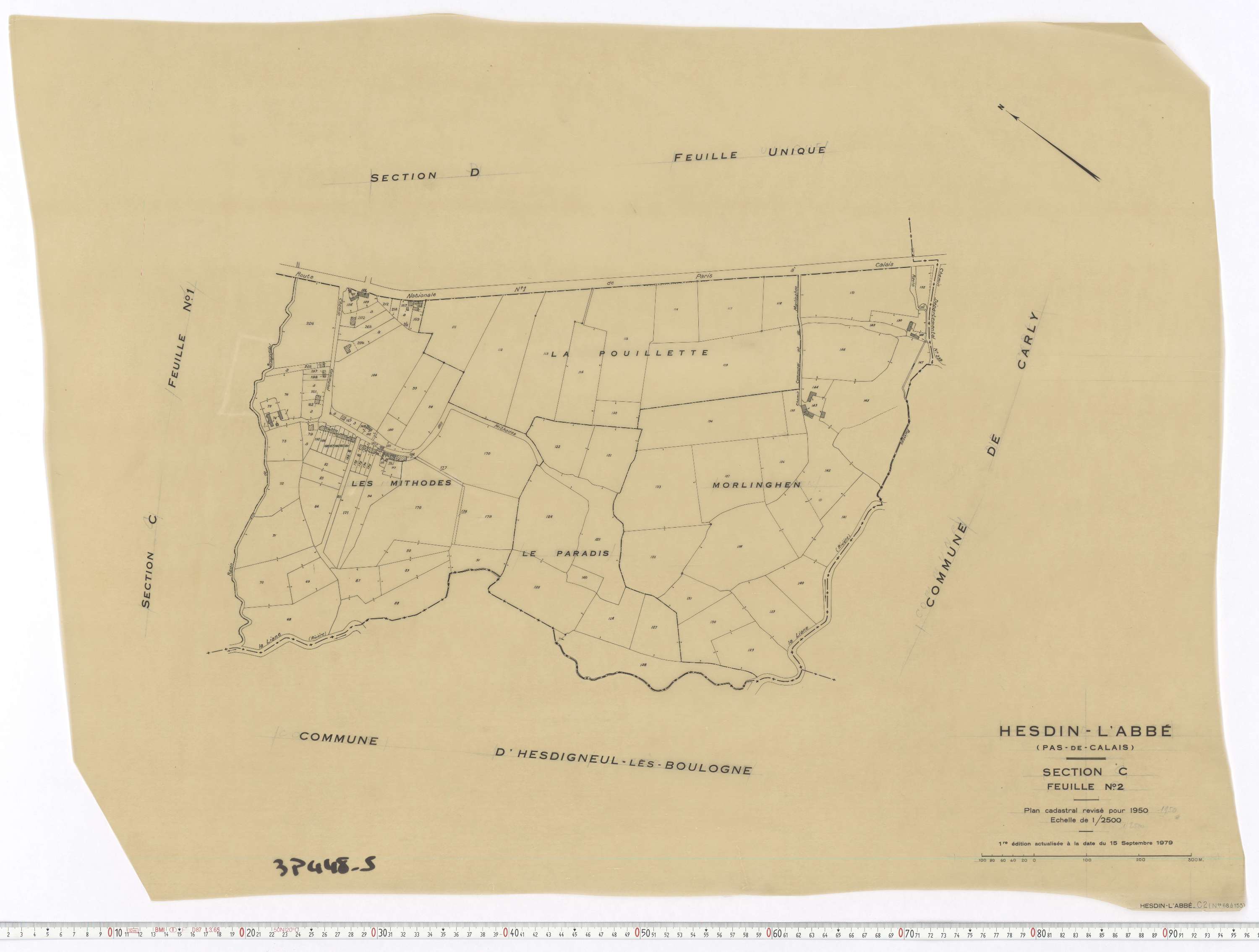 Hesdin-l'Abbé - Section C, feuille 2.