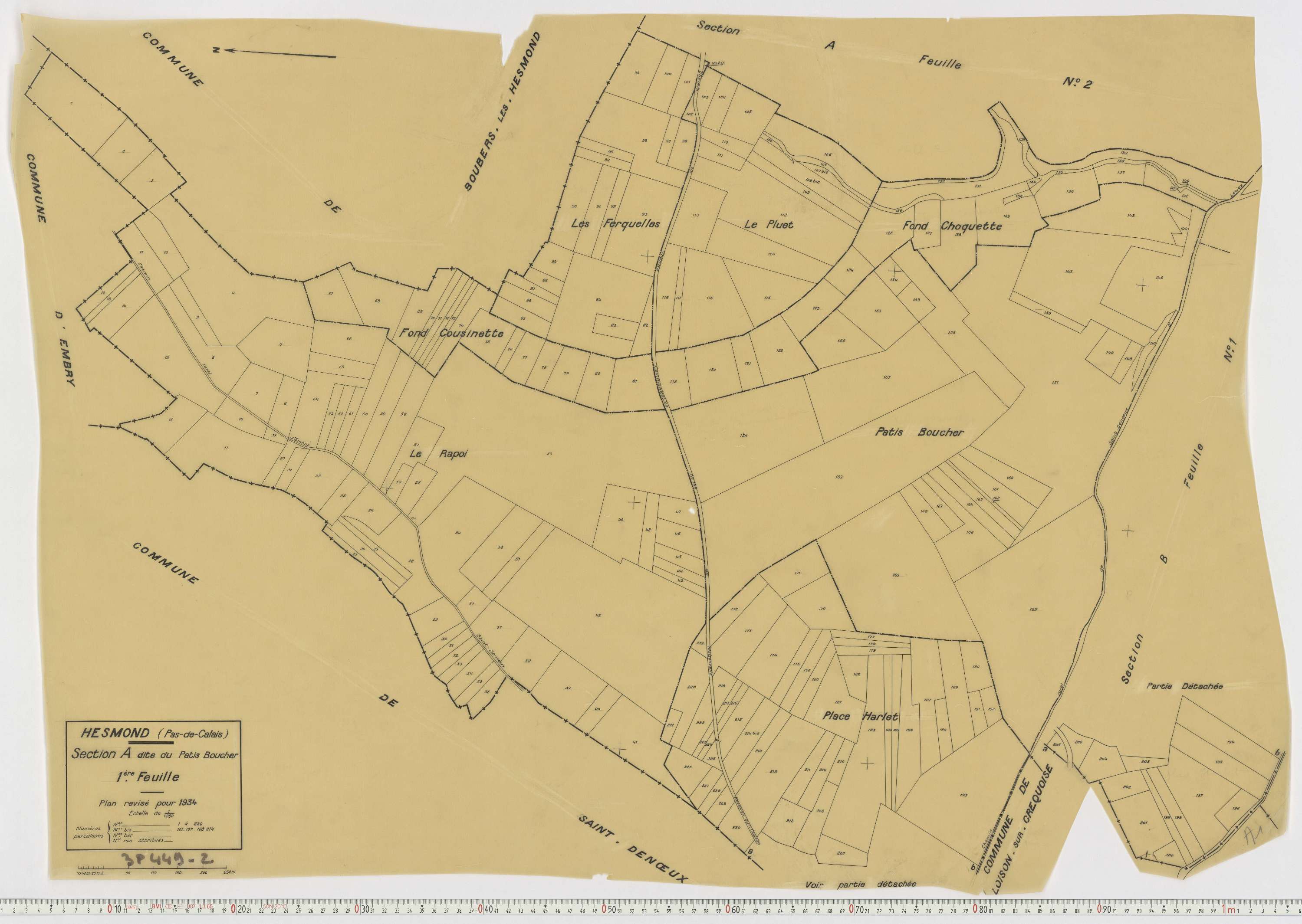 Hesmond - Section A, feuille 1.