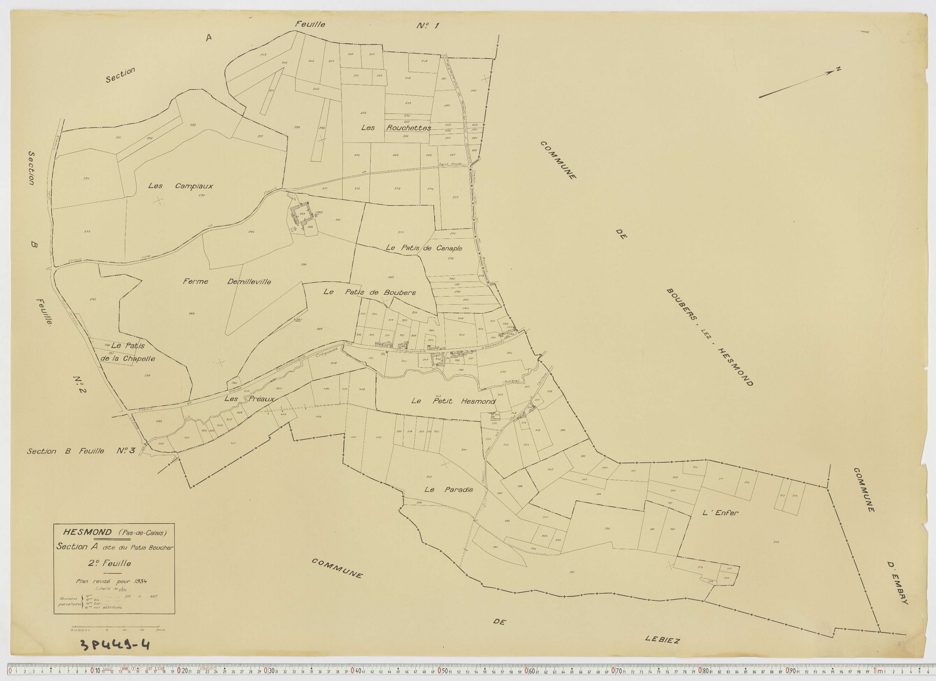 Hesmond - Section A, feuille 2.