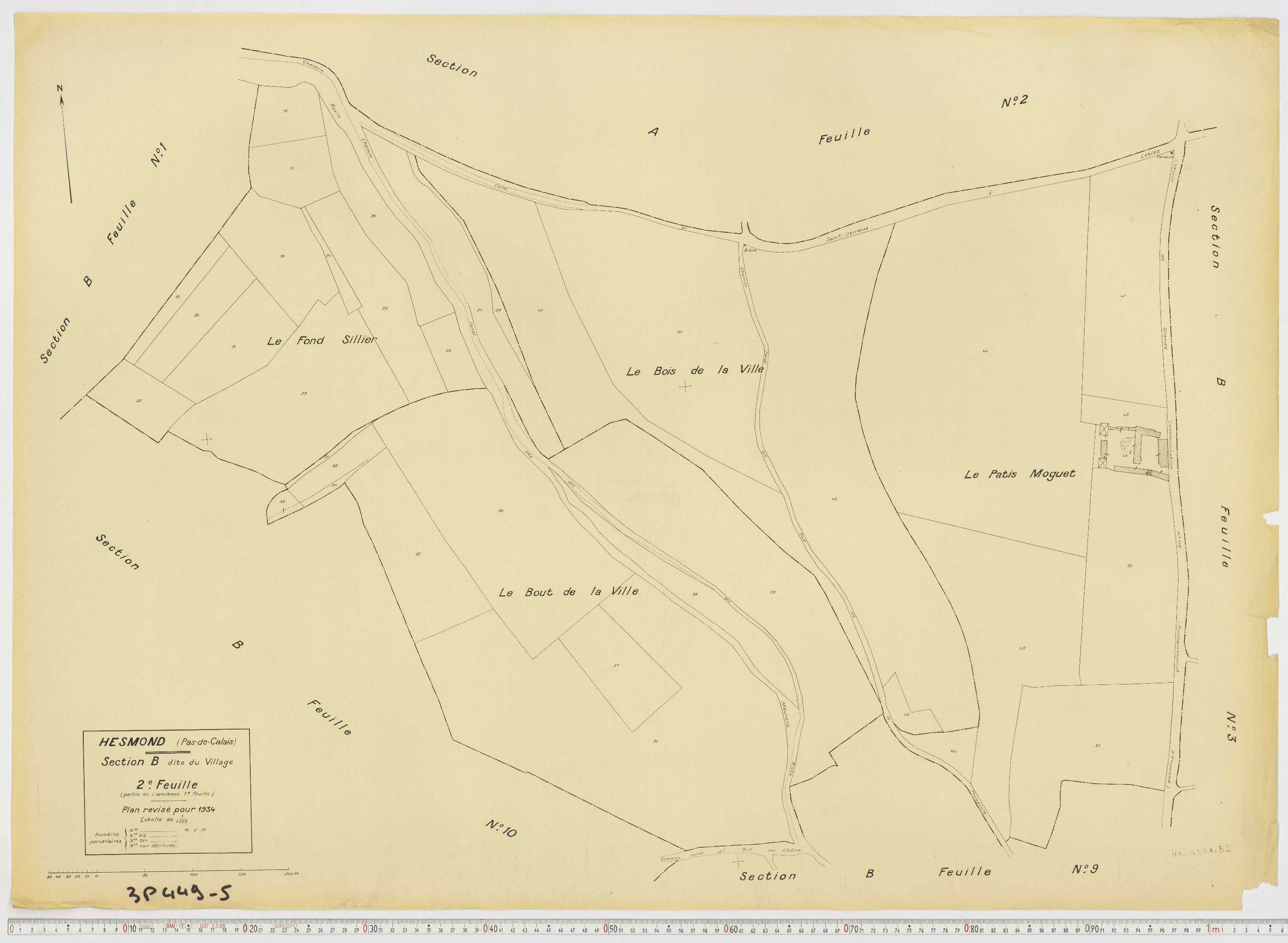 Hesmond - Section B, feuille 2.
