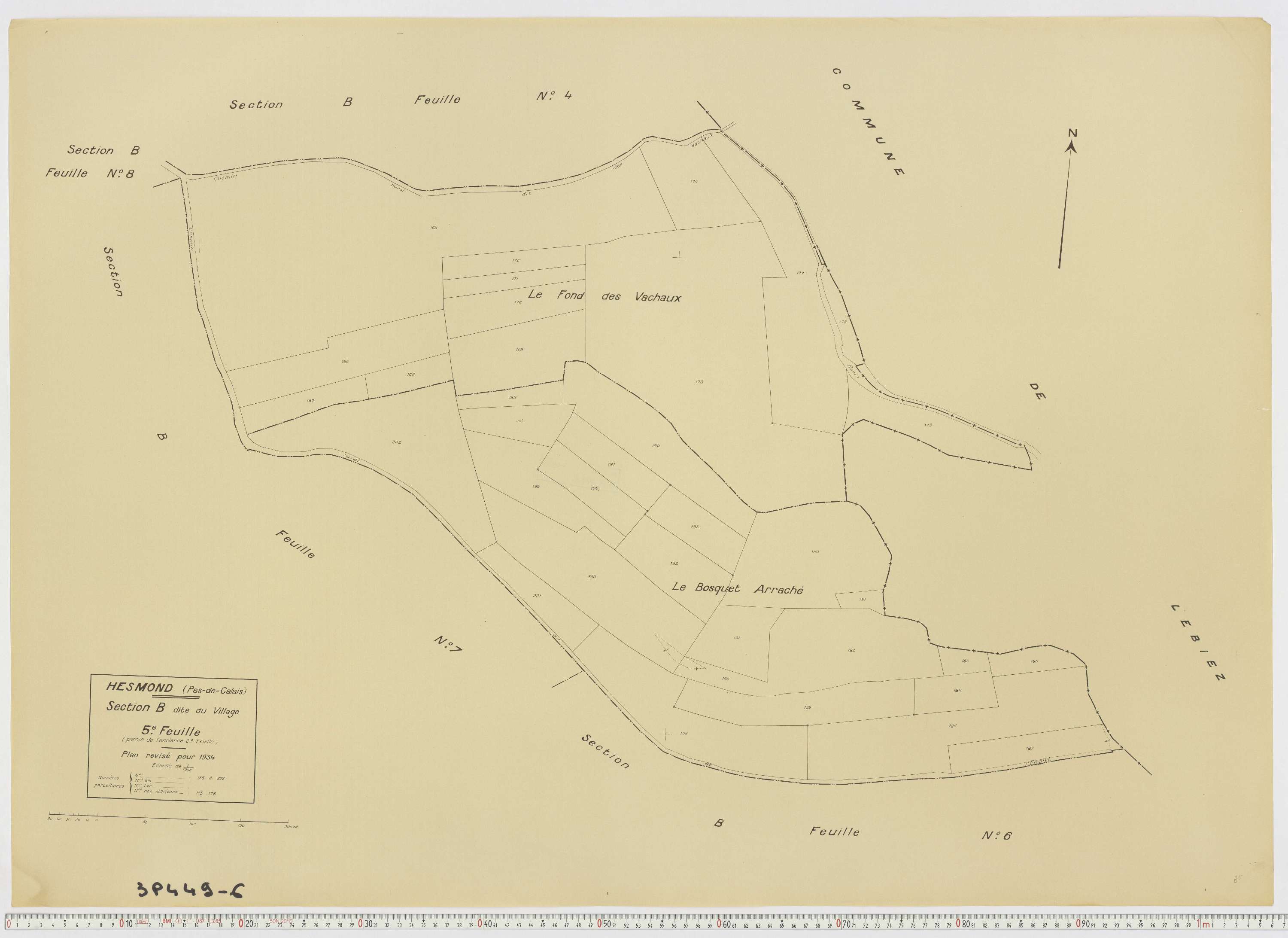 Hesmond - Section B, feuille 5.