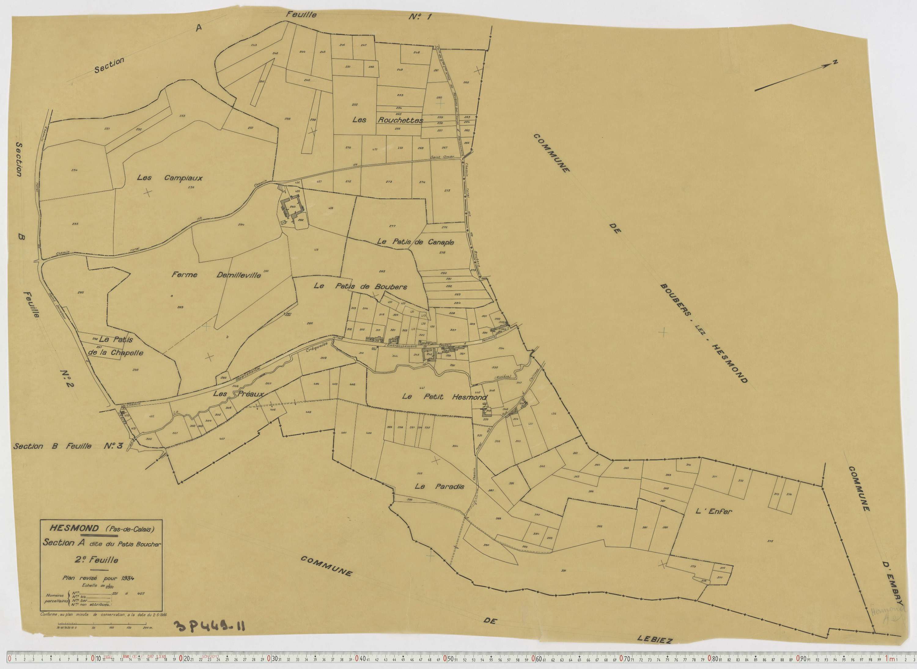 Hesmond - Section A, feuille 2.