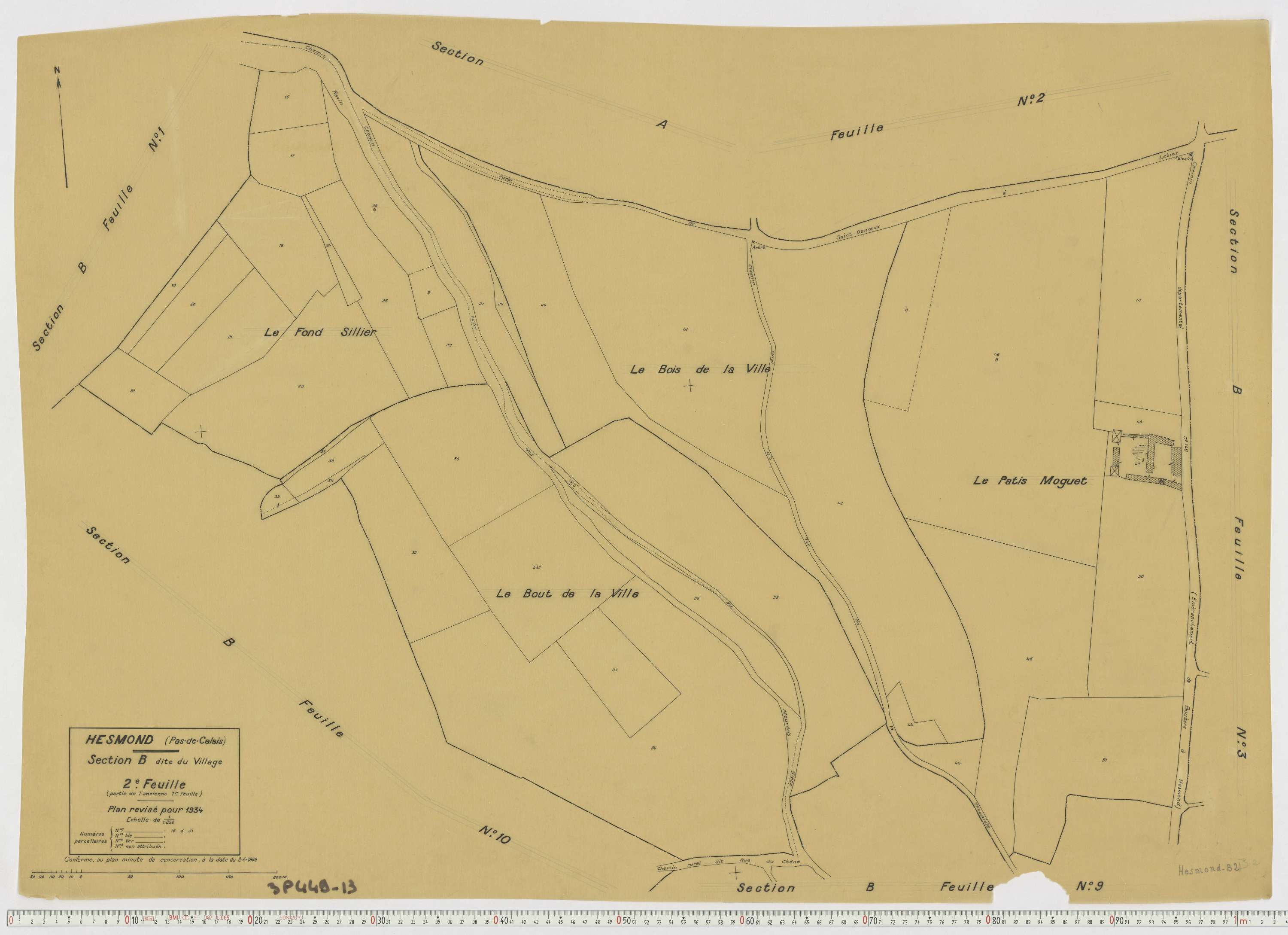 Hesmond - Section B, feuille 2.