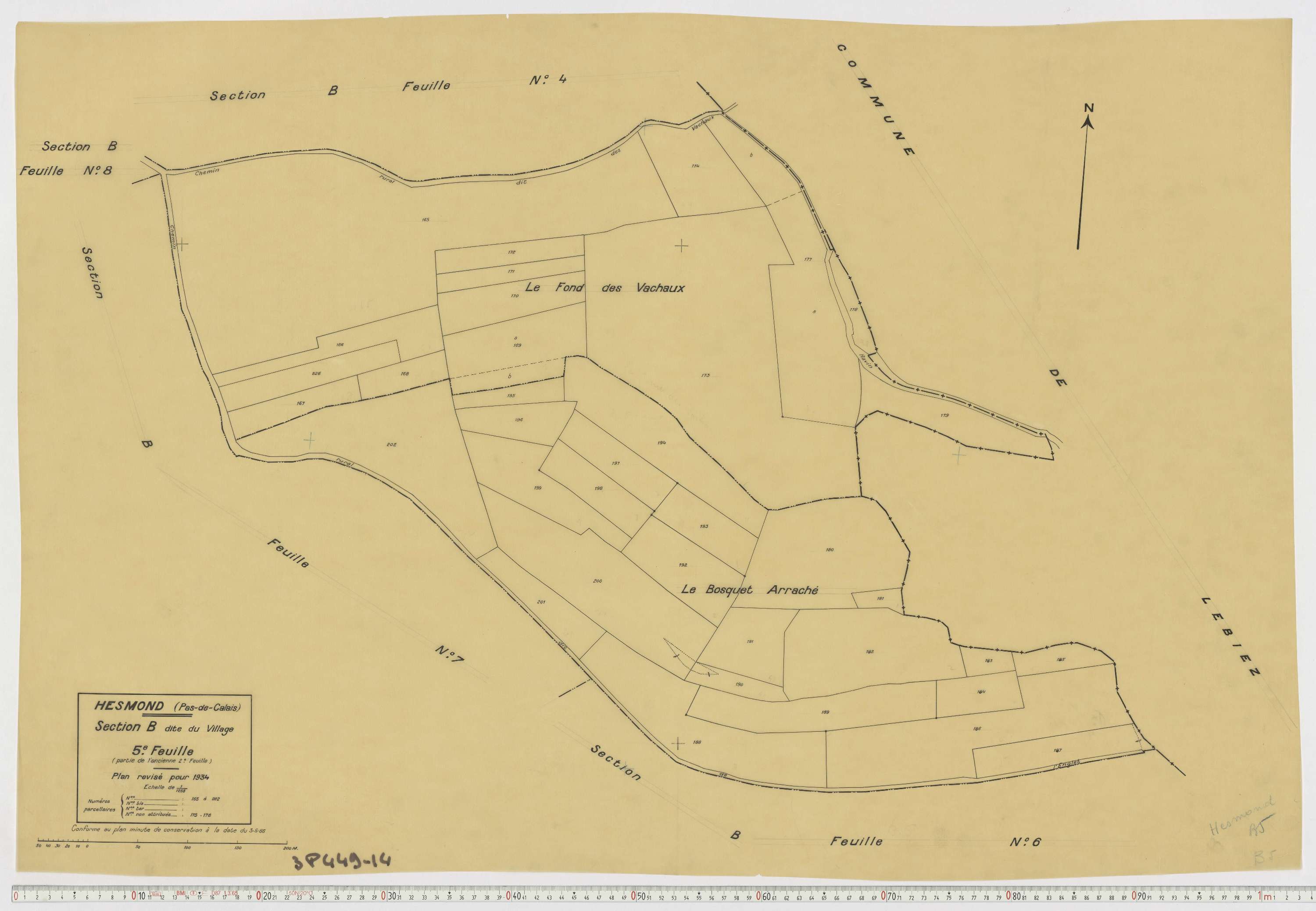 Hesmond - Section B, feuille 5.