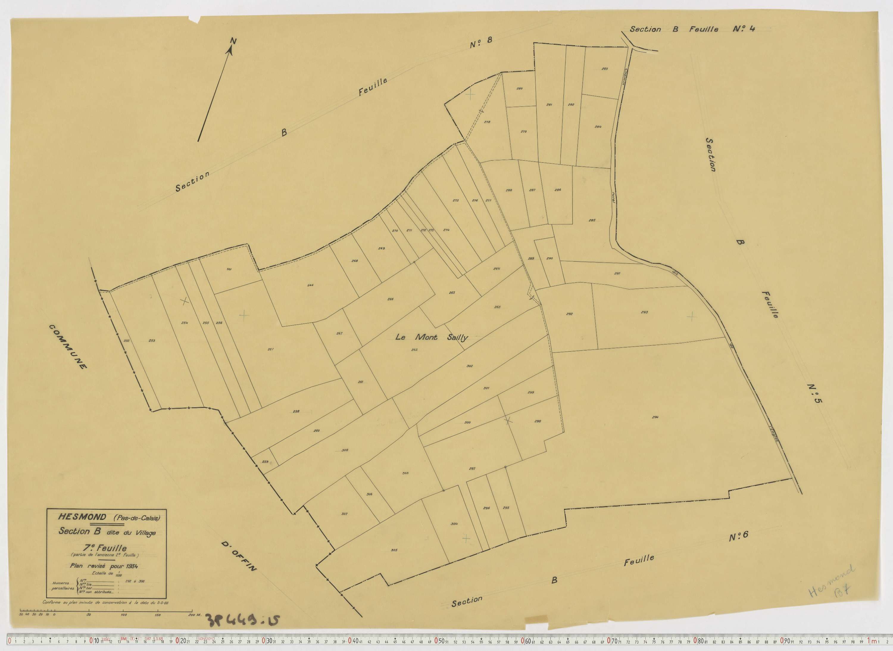 Hesmond - Section B, feuille 7.