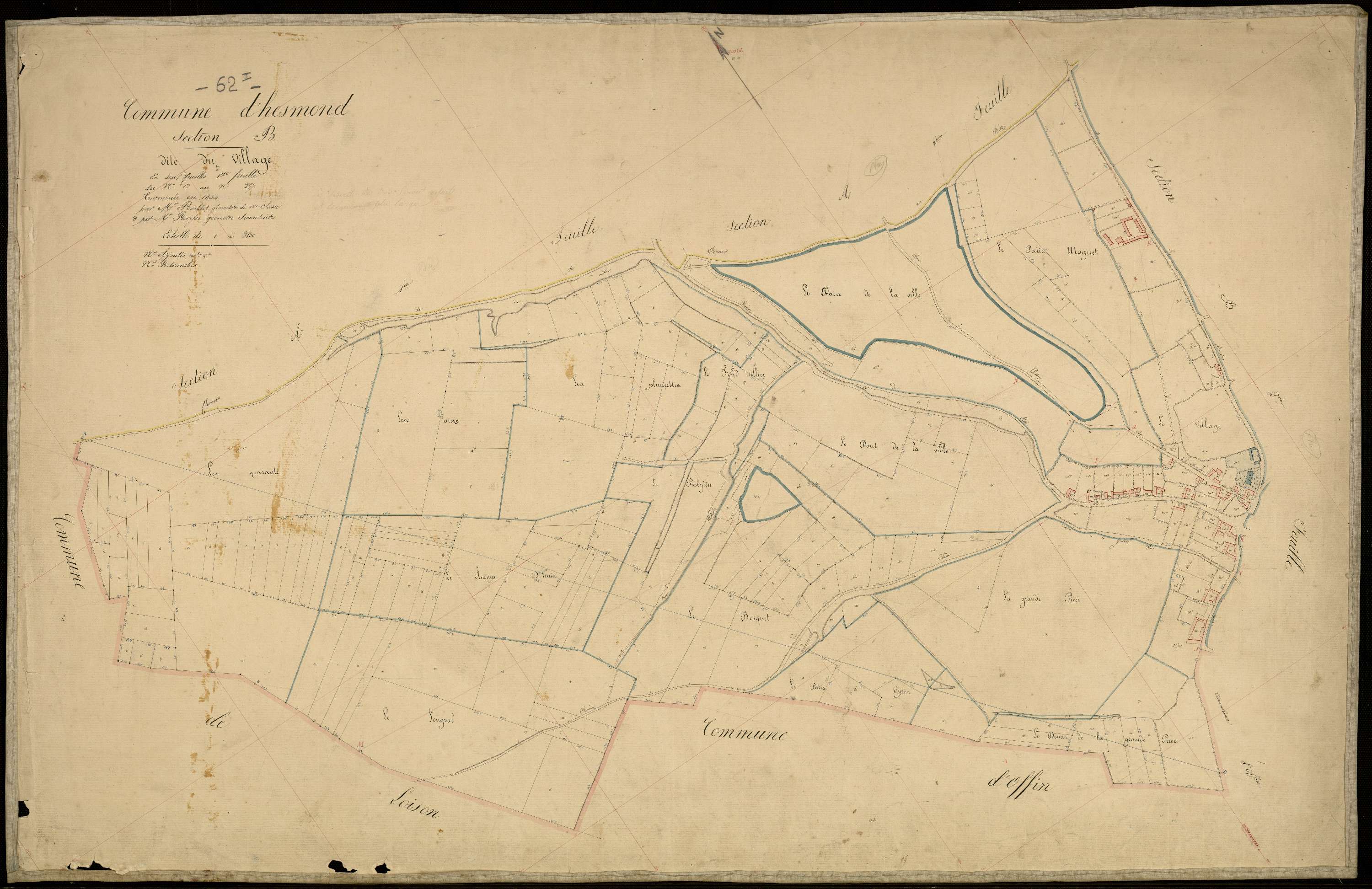 Hesmond - Section B, 1re feuille