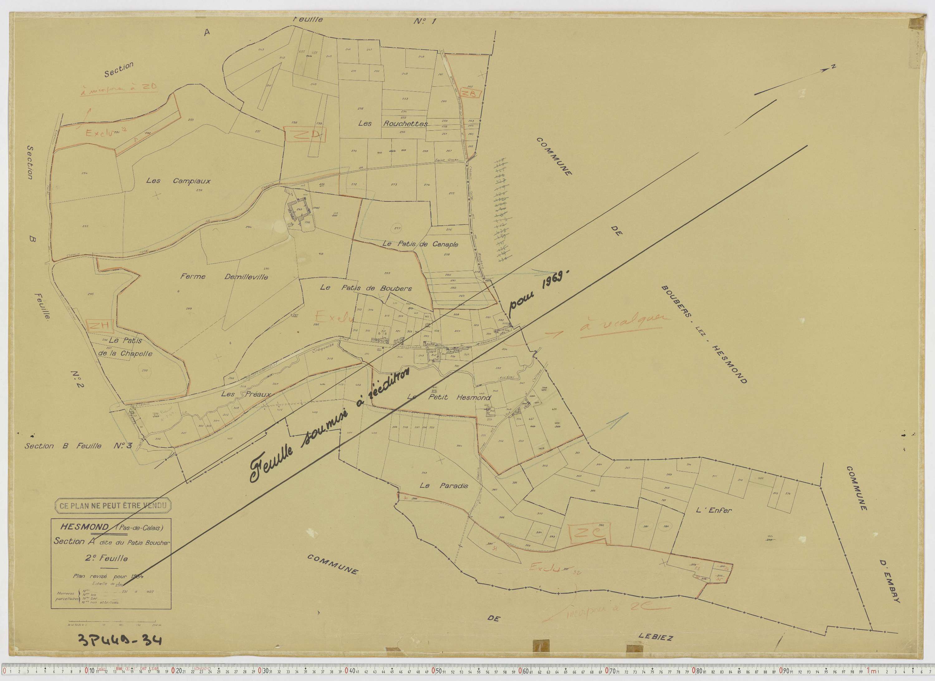Hesmond - Section A, feuille 2.
