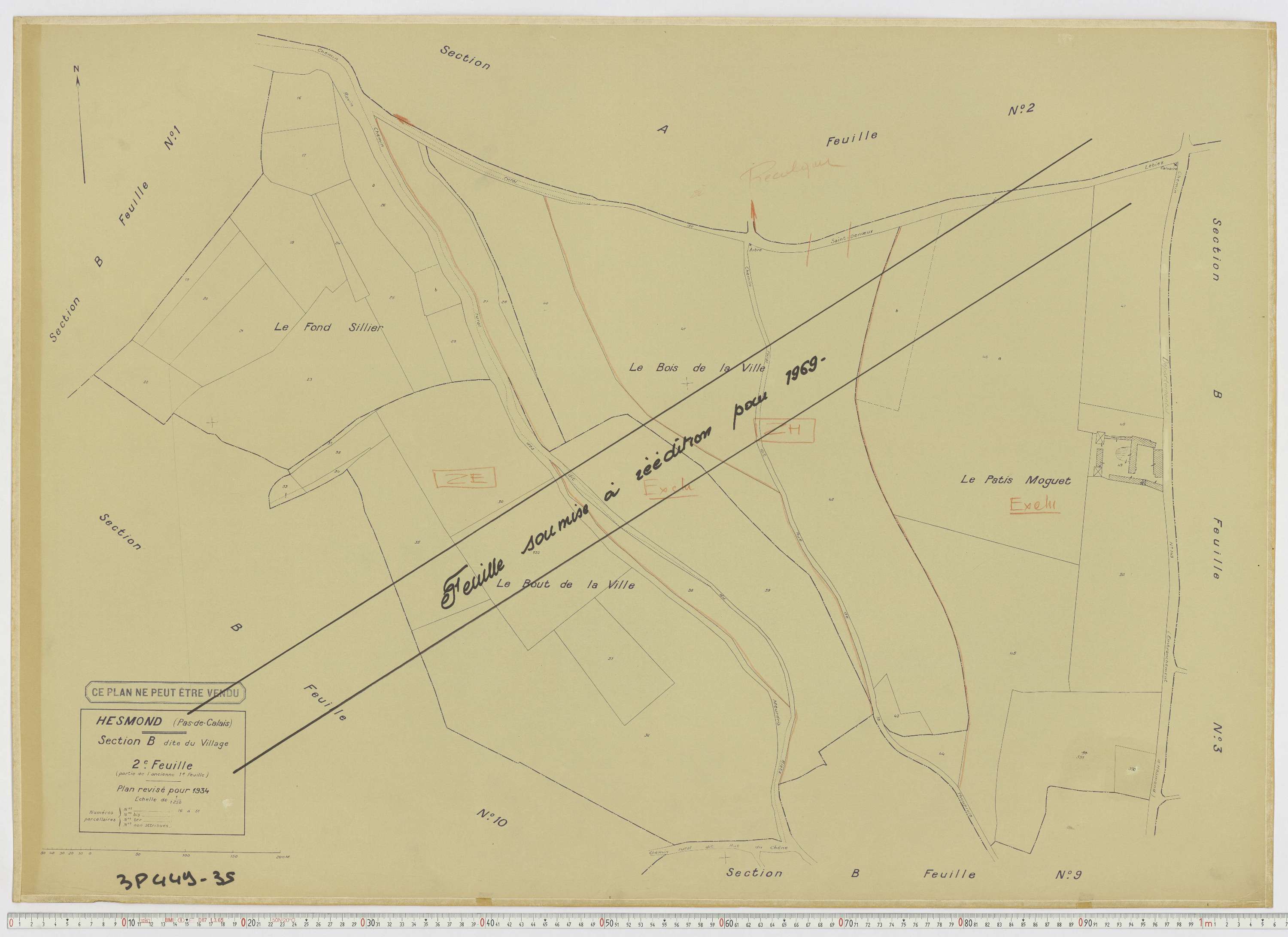 Hesmond - Section B, feuille 2.