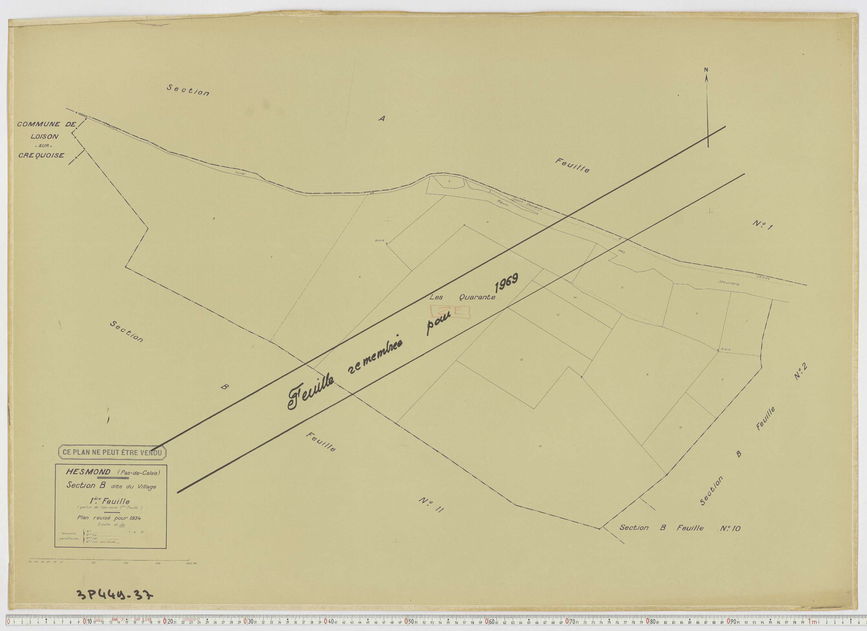 Hesmond - Section B, feuille 1.