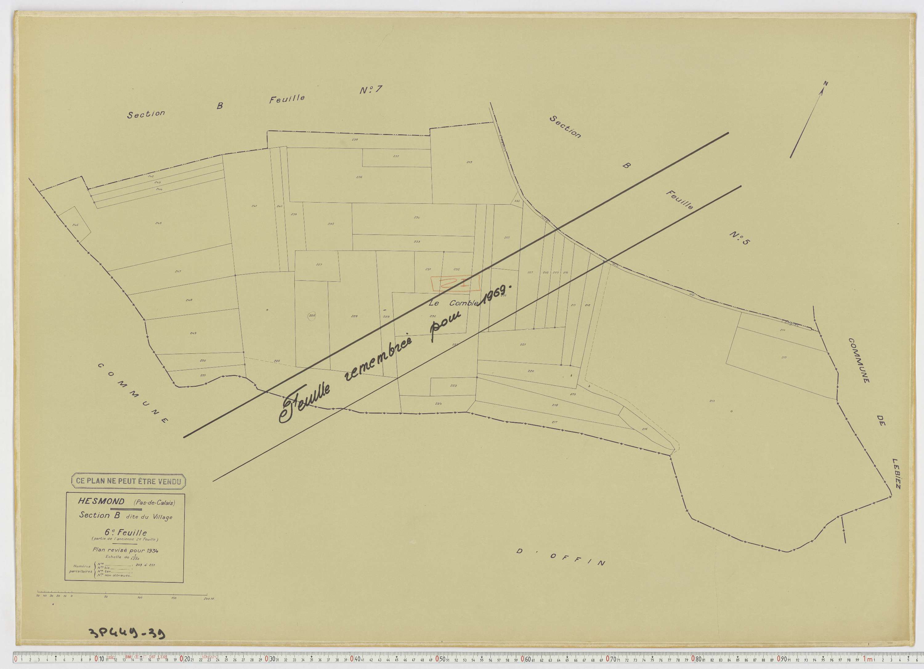 Hesmond - Section B, feuille 6.
