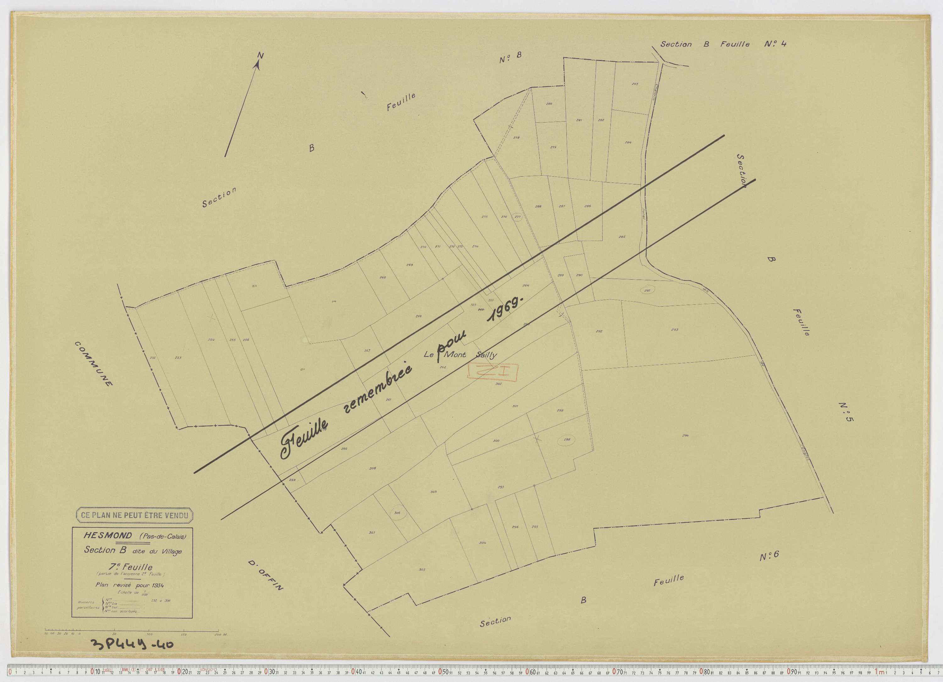 Hesmond - Section B, feuille 7.