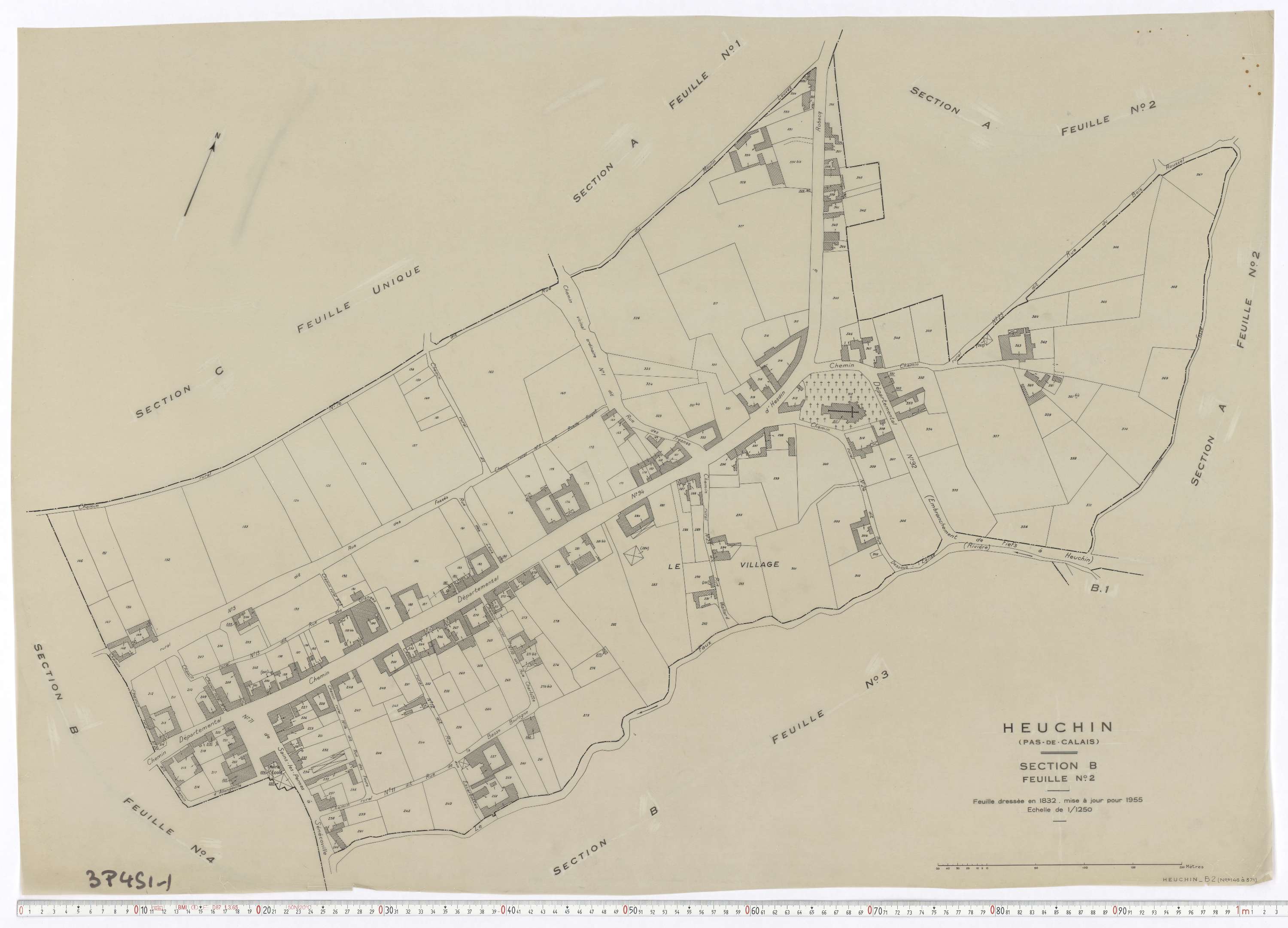 Heuchin - Section B, feuille 2.