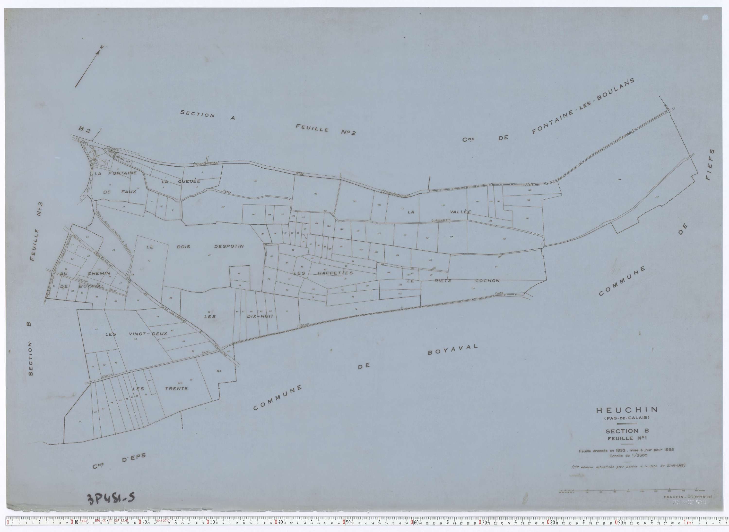 Heuchin - Section B, feuille 1.
