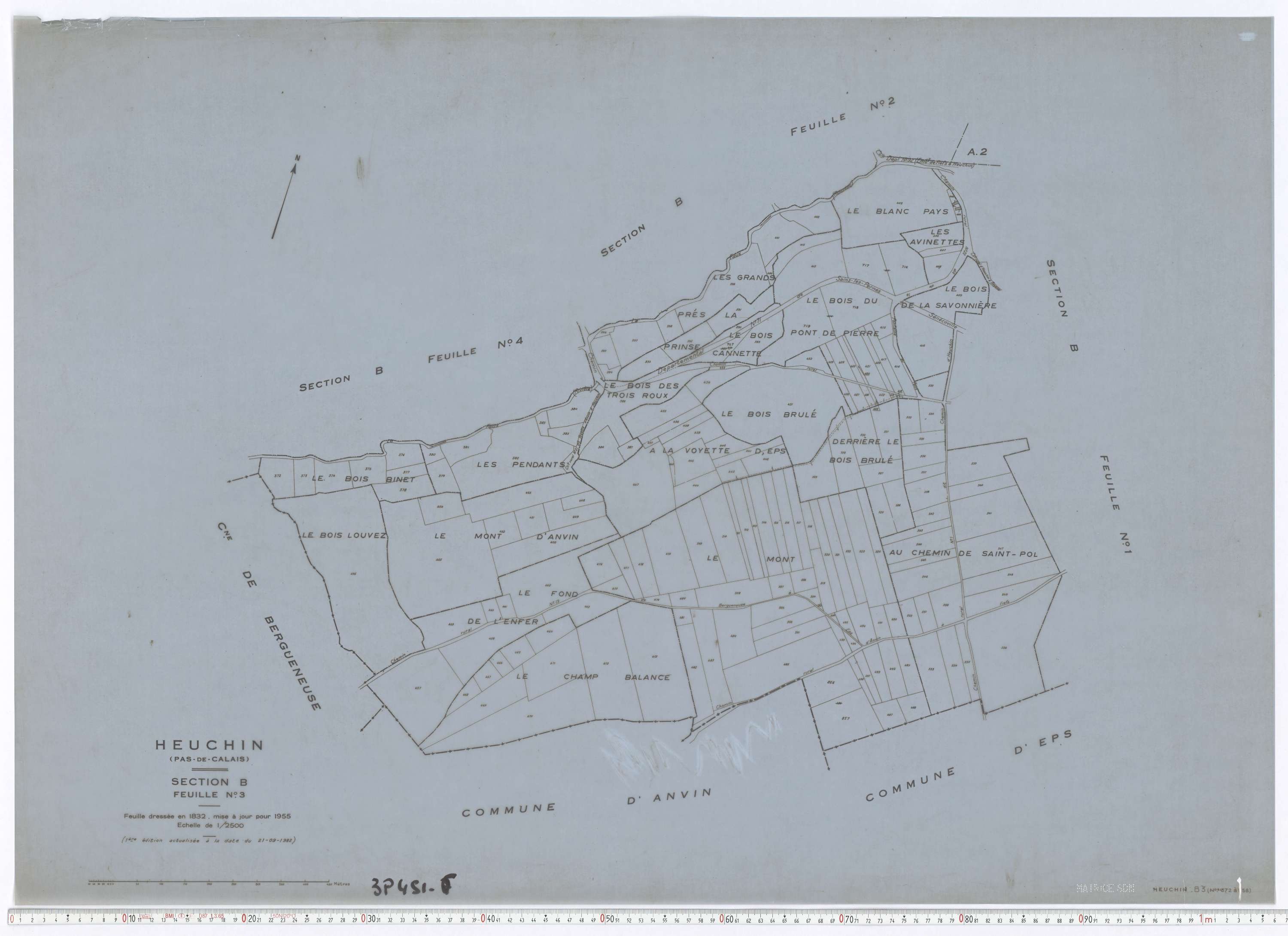 Heuchin - Section B, feuille 3.