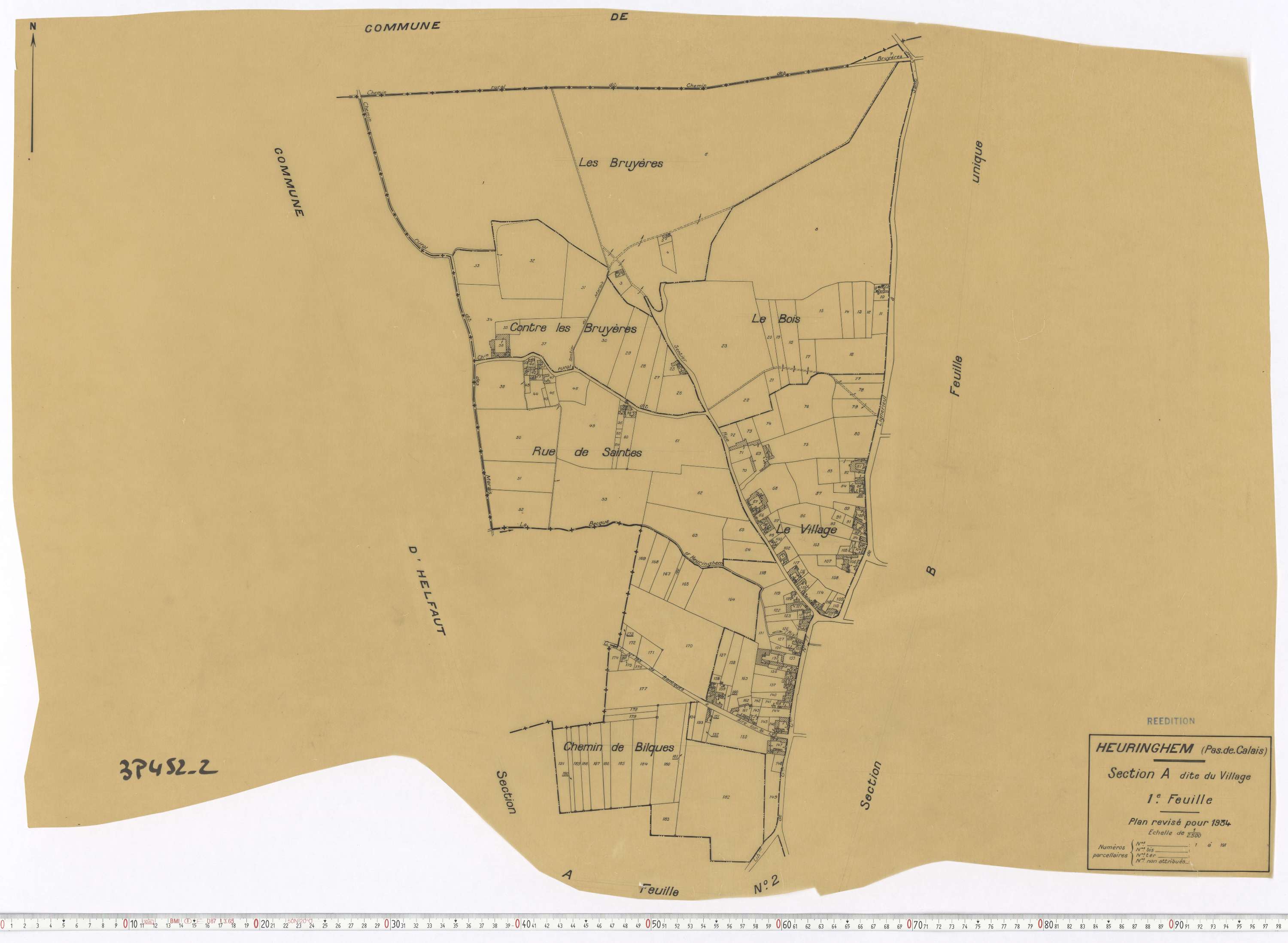 Heuringhem - Section A, feuille 1.