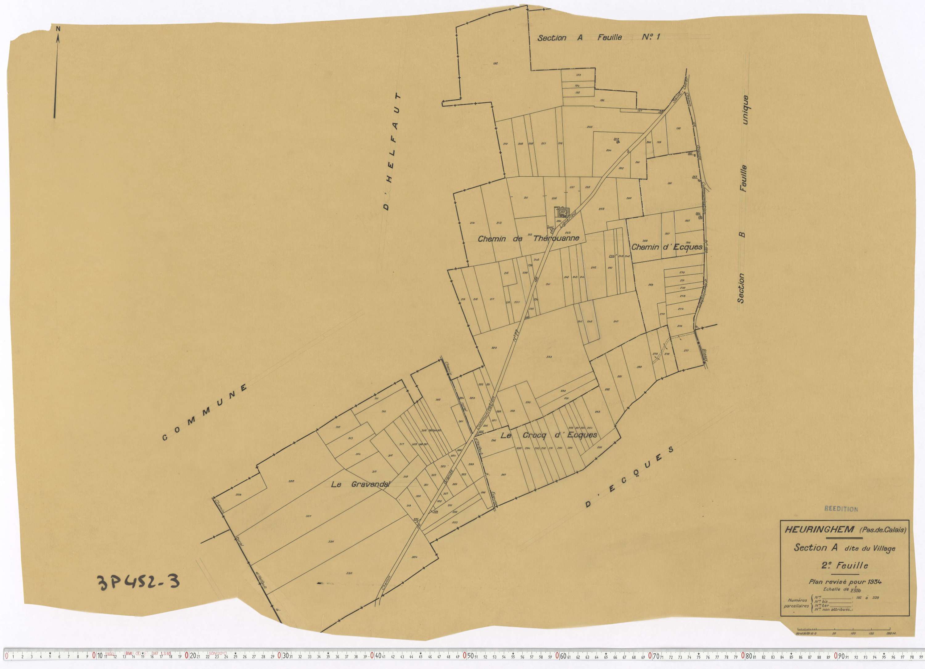 Heuringhem - Section A, feuille 2.